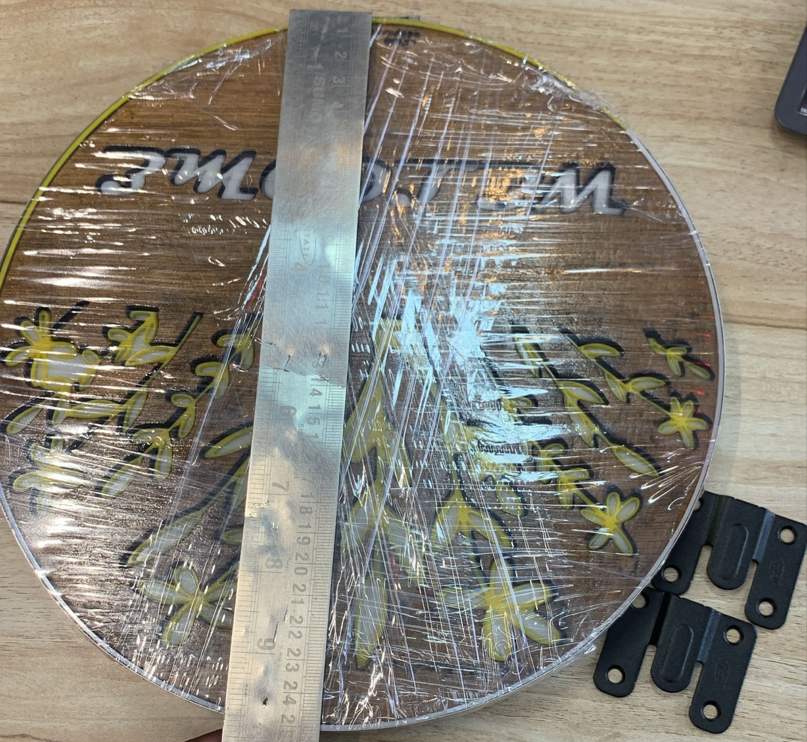 luxury modern home decor wall wooden led light