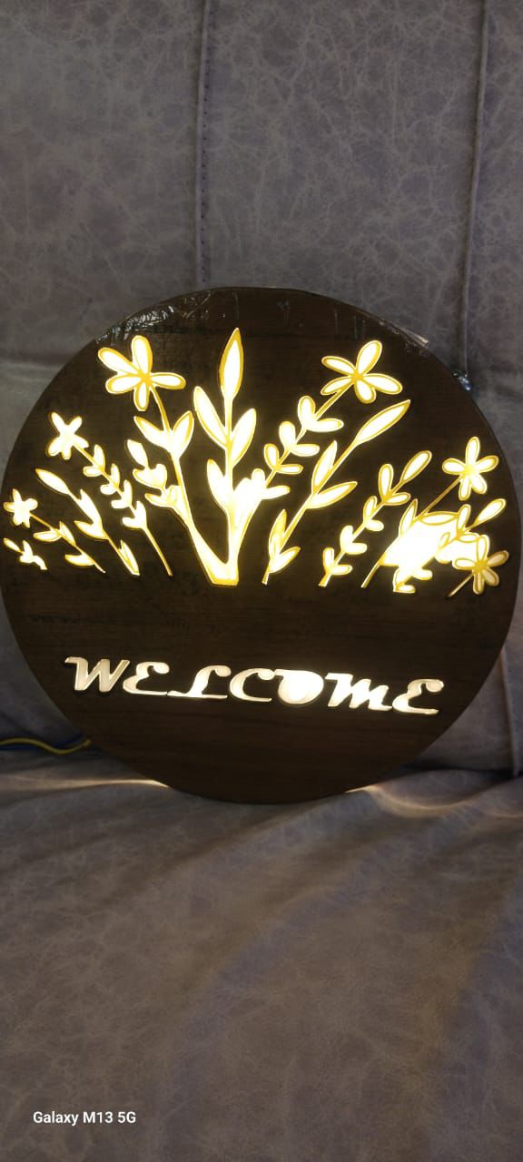 luxury modern home decor wall wooden led light