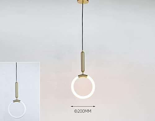 Hanging Light Black & Gold Pendant Lamp | Modern Cylindrical Spotlight with 3 Color LED (Warm White, Natural White, Cool White) | Ceiling Lights for Living Room Bedroom Dining