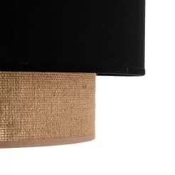 AKWAY Jute Hanging Lamp | Boho Ceiling Lamp for Bedroom, Living Room | Natural Jute Pendant Light | Perfect for Living Room, Dining Room or Office Lighting (16" D x 10" H) - Keya