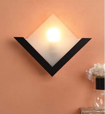 Areezo Antique Look Bottle Shaped Glass Wall Lamp Wall Light Decorative Lamp Hotels Pubs Cafés Room Decorative (Wooden Glass wall light)