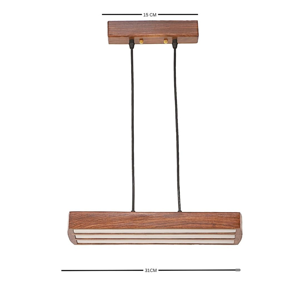 Green House Handmade Sheesham Wood Hanging Pendant Ceiling Light | 27W Warm White LED | Luxurious Home Decor | Bedroom, Living Room, Dining Room, Kitchen, Hallway