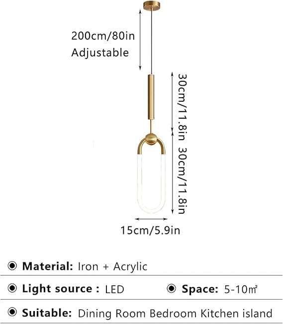 Hanging Light Black & Gold Pendant Lamp | Modern Cylindrical Spotlight with 3 Color LED (Warm White, Natural White, Cool White) | Ceiling Lights for Living Room Bedroom Dining
