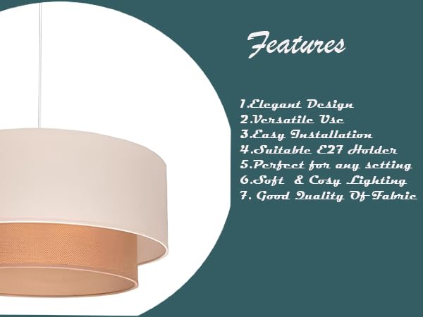 AKWAY Jute Hanging Lamp | Boho Ceiling Lamp for Bedroom, Living Room | Natural Jute Pendant Light | Perfect for Living Room, Dining Room or Office Lighting - (14" D x 10") - Tejas