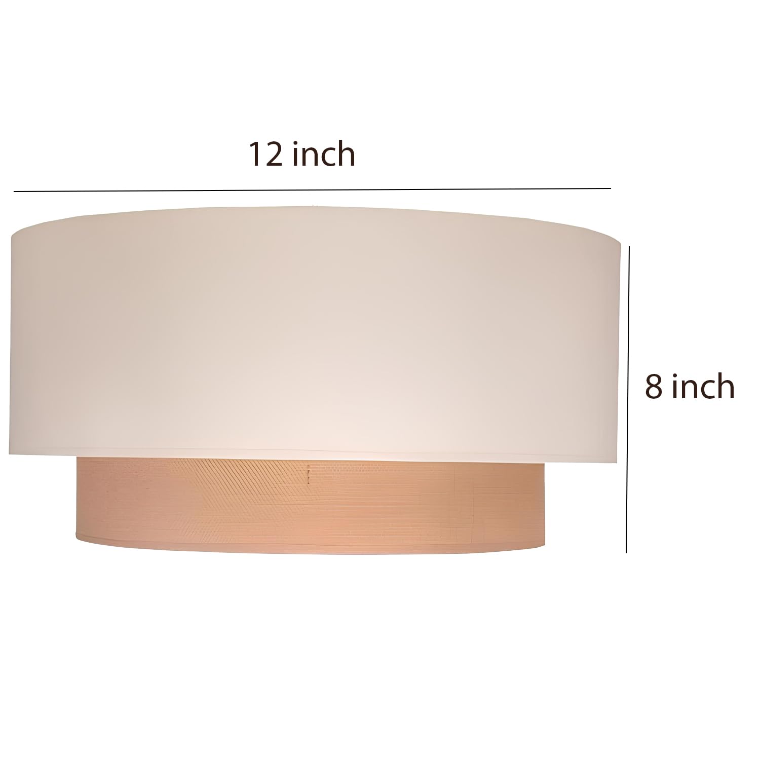 AKWAY Jute Hanging Lamp | Boho Ceiling Lamp for Bedroom, Living Room | Natural Jute Pendant Light | Perfect for Living Room, Dining Room or Office Lighting - (14" D x 10") - Tejas