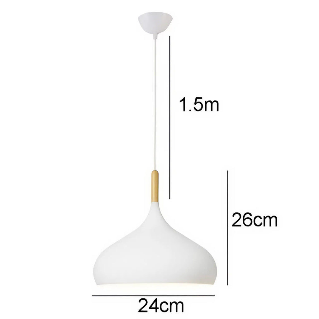 Aluminium Ceiling Light, Circular Shape Hanging Light for Dining Table, Living Room, Bedroom, Restaurant, Office, Cafe, White Pendant Lamp (White Pendant) (Pack of 1) (Without Bulb)