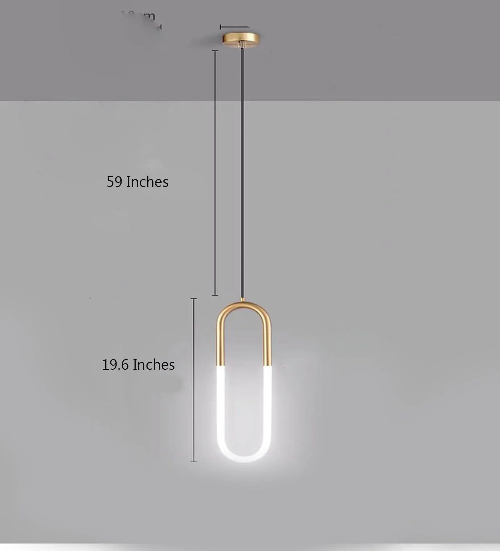 Hanging Light Black & Gold Pendant Lamp | Modern Cylindrical Spotlight with 3 Color LED (Warm White, Natural White, Cool White) | Ceiling Lights for Living Room Bedroom Dining