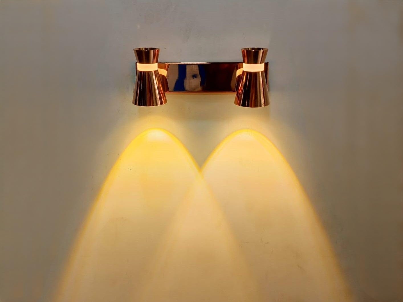 FILLISKA® 3 in 1 Double Wall spot/Picture/Display/Mirror Light with Adjustable Head and Colour Changing Function (RoseGold-397)