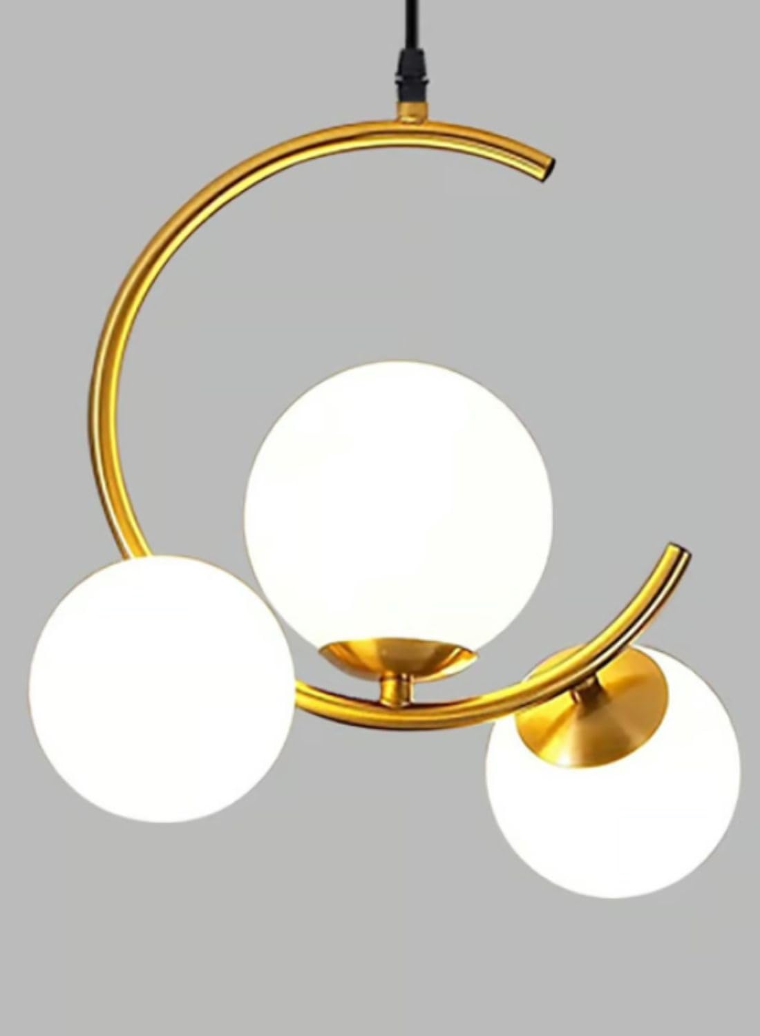 Desidiya® Modern Double 3-Ring LED Pendant Light Lamp - Warm White Hanging Ceiling Pendant Light, Elegant Finish for Home & Living Spaces & Living Room Ceiling Light