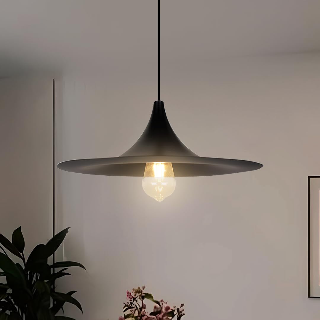 Smartway® - Black Genaro Hanging Ceiling Lamps Pendant Light for Bedroom| Living Room| Restaurants| Dining| Coffee Shop| Home and Office E27 Socket + (Bulb Not Included)