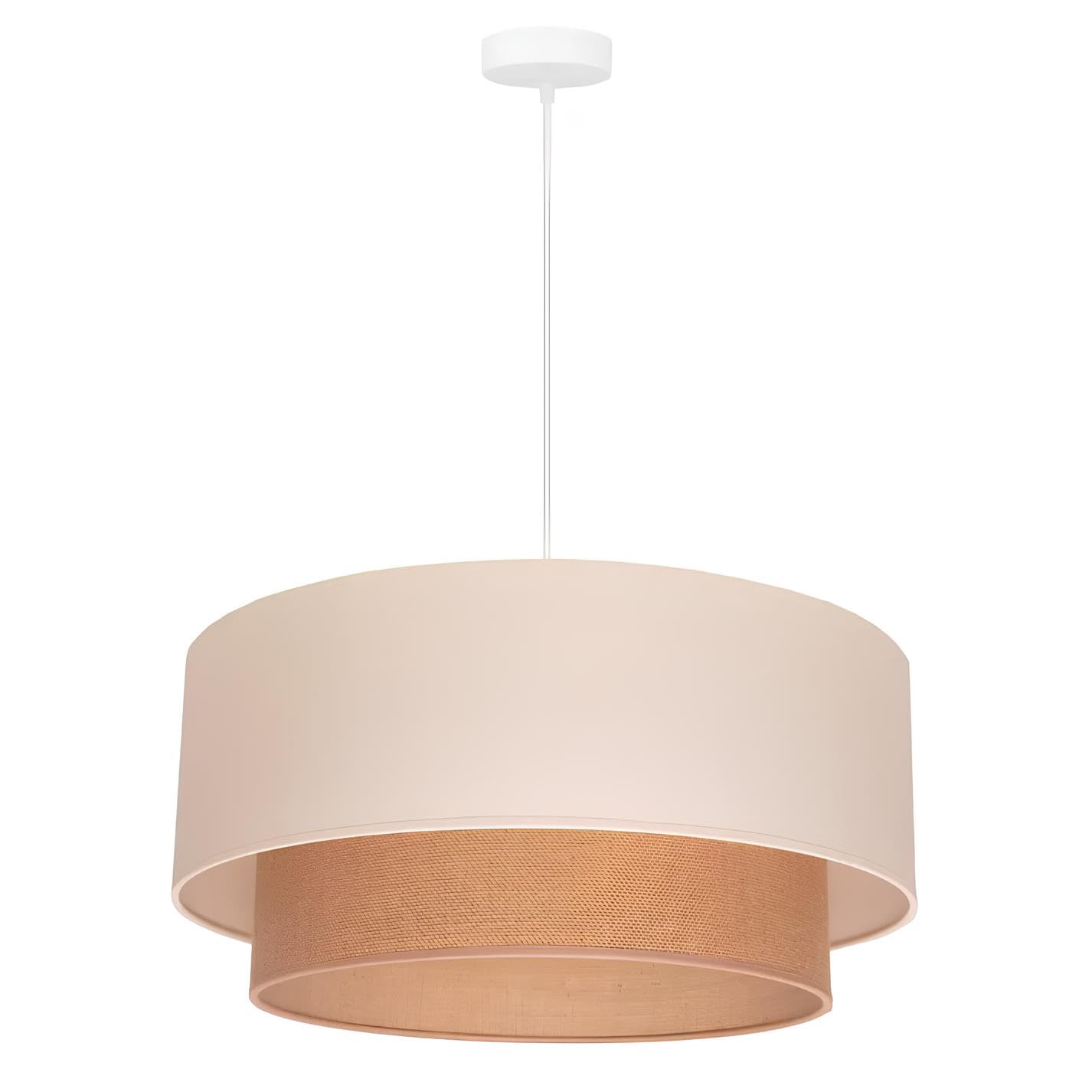 AKWAY Jute Hanging Lamp | Boho Ceiling Lamp for Bedroom, Living Room | Natural Jute Pendant Light | Perfect for Living Room, Dining Room or Office Lighting - (14" D x 10") - Tejas