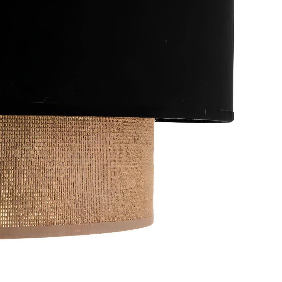 AKWAY Jute Hanging Lamp | Boho Ceiling Lamp for Bedroom, Living Room | Natural Jute Pendant Light | Perfect for Living Room, Dining Room or Office Lighting (16" D x 10" H) - Keya