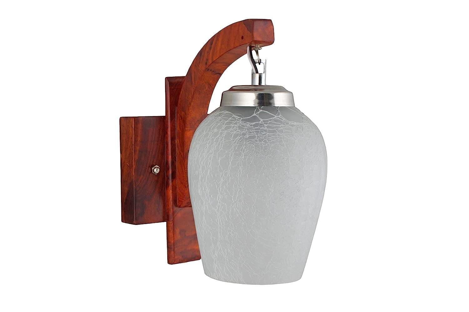 Areezo Antique Look Bottle Shaped Glass Wall Lamp Wall Light Decorative Lamp Hotels Pubs Cafés Room Decorative (Wooden Glass wall light)