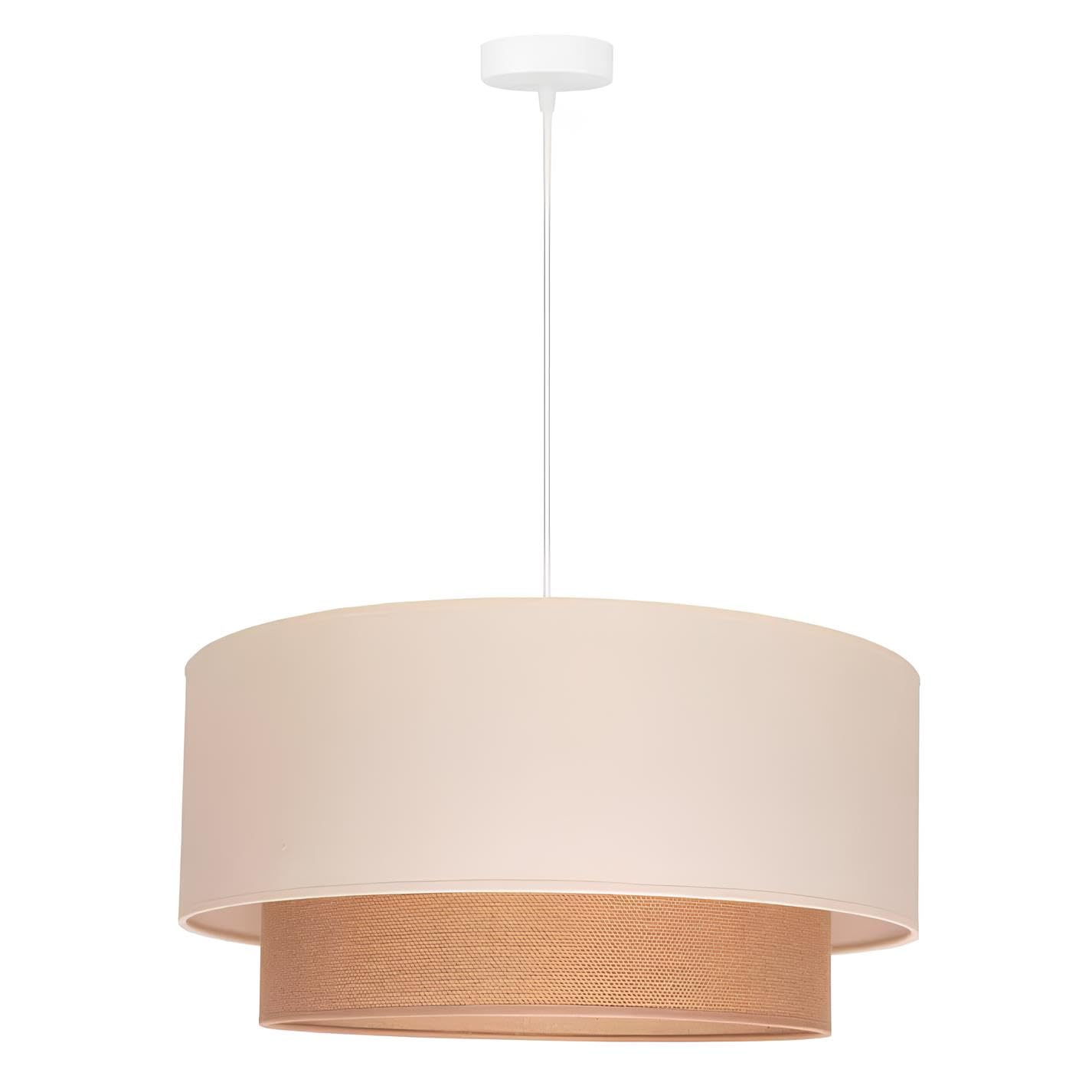 AKWAY Jute Hanging Lamp | Boho Ceiling Lamp for Bedroom, Living Room | Natural Jute Pendant Light | Perfect for Living Room, Dining Room or Office Lighting - (14" D x 10") - Tejas