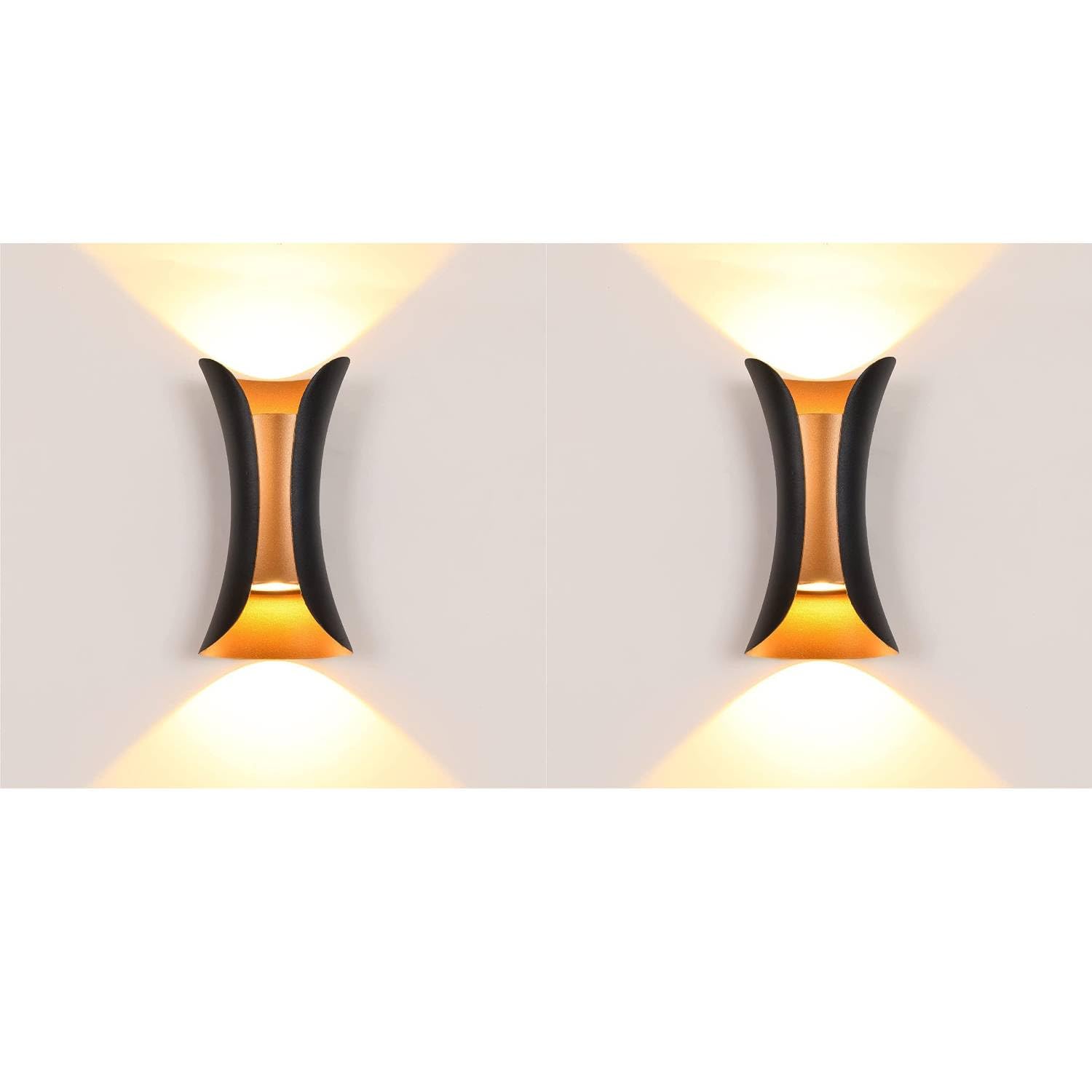 Gesto 10W Waterproof Led Wall Light for Home Decoration – Up Down 2-Way LED Wall Lamp | IP65 Outdoor Fancy Wall Lights for Balcony,Gate,Elevation,Garden,Patio | Decorative Wall Mount Light -Pack of 1