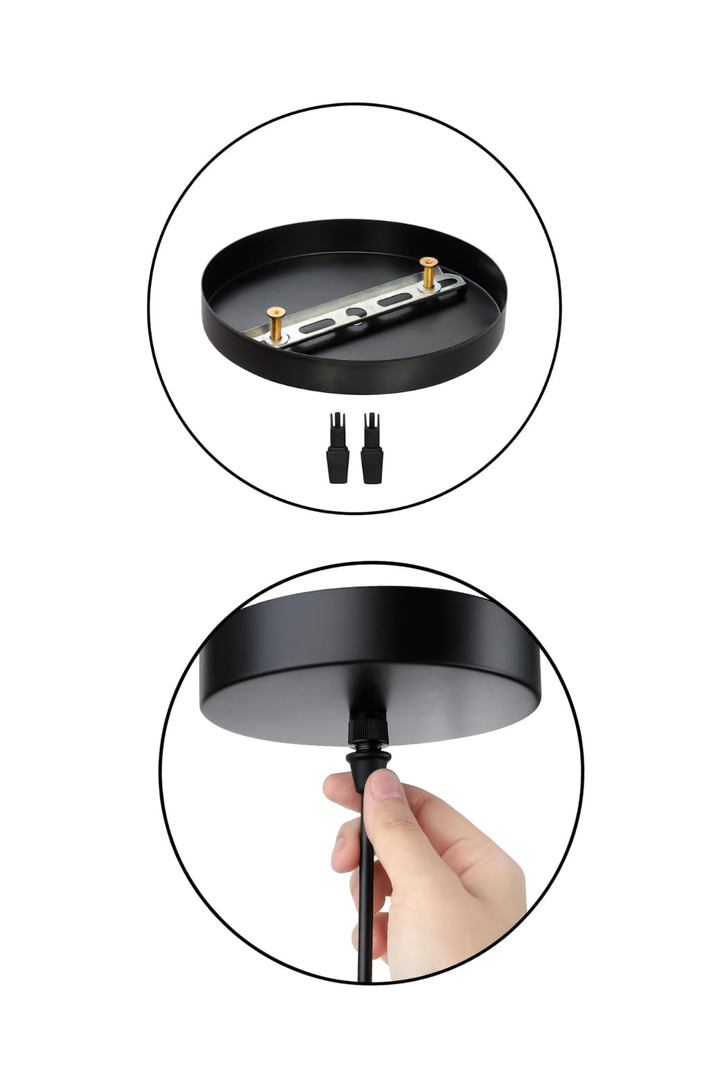 Wooden Hanging Lights for Living Room | Handcrafted Walnut Finish Ceiling Hanging Lamp | Adjustable Cord | Elegant Pendant Lights for Bedroom, Kitchen & Balcony Décor (LARGE-10 INCH)