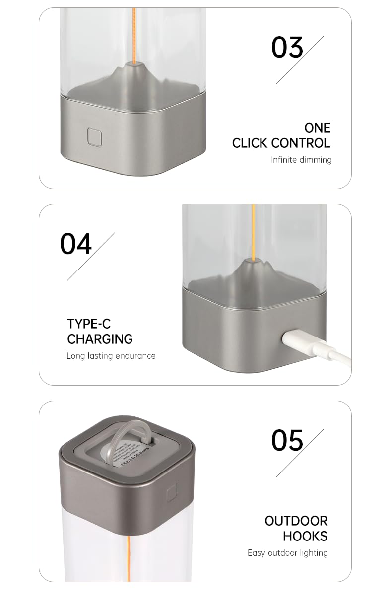 Nik case 1Y Warranty Mini Minimalist Table Lamp, Cordless LED Study Desk Lamp Rechargeable Modern Lights Portable Nightstand Lamps Unique Ambient Light Mood Lighting for Bedroom, Beside, Nursery