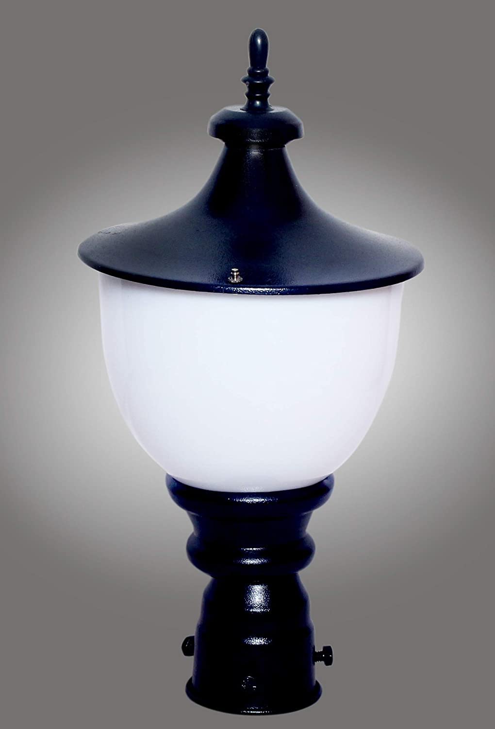 Outdoor Gate Light – Waterproof LED Pillar Lamp in Grey Finish Ideal for Entrance & Boundary (Pack of 2)