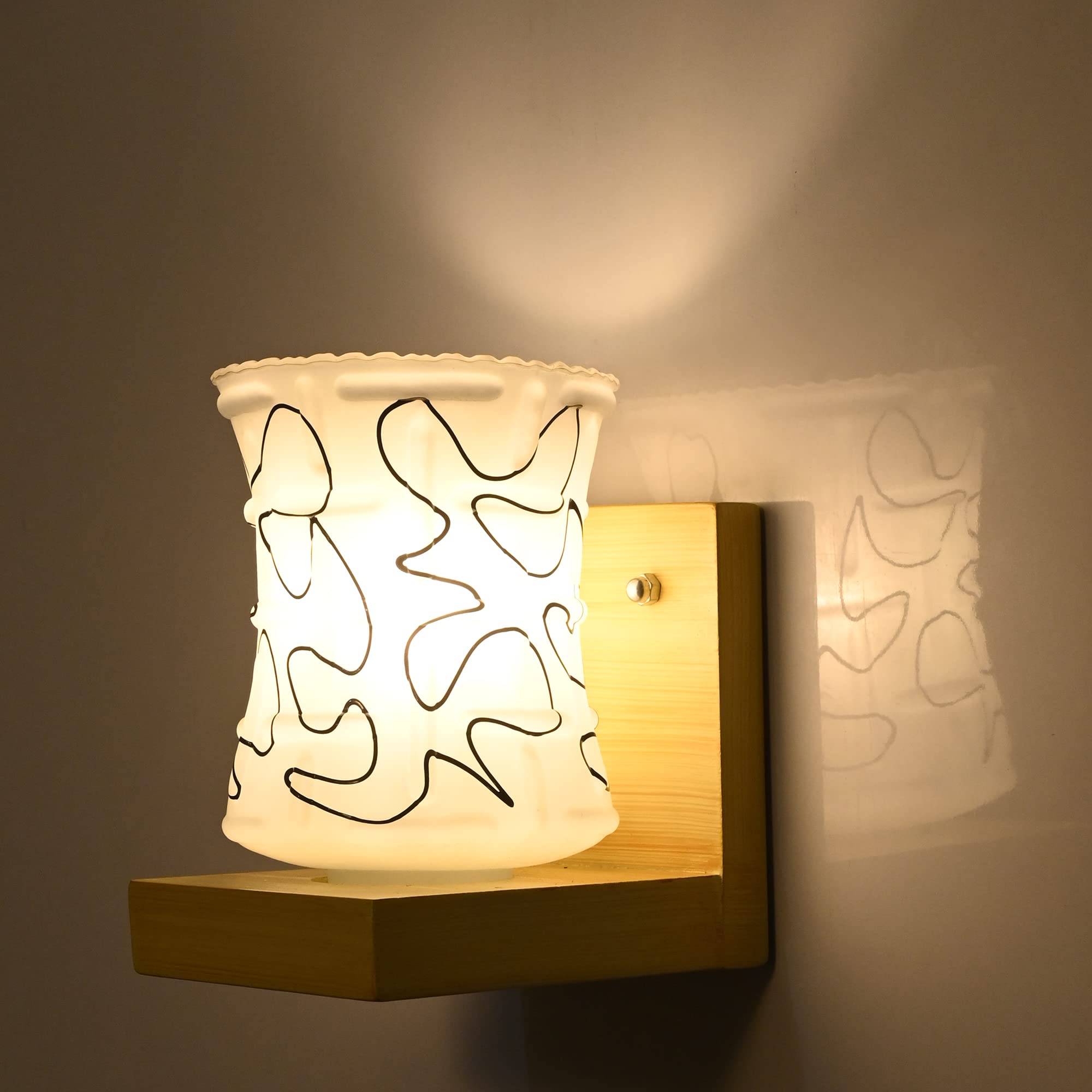 Mahganya Industries Designer Home Decorative Modern Wall lamp for Living Room, Bedside, Bedroom, Decorative Light for Indoor Application Without Bulb (Wood,) (Style 1) (Style1)