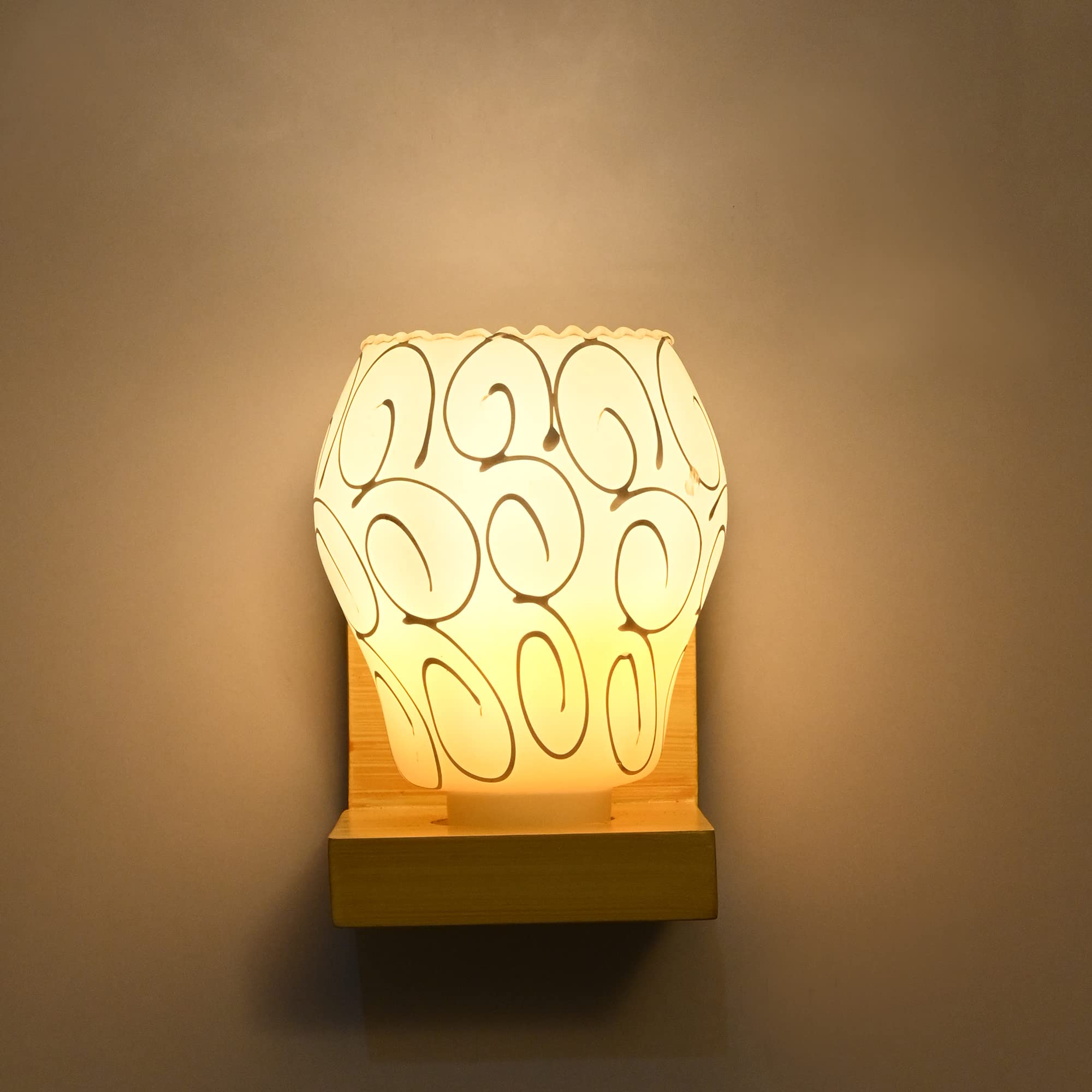 Mahganya Industries Designer Home Decorative Modern Wall lamp for Living Room, Bedside, Bedroom, Decorative Light for Indoor Application Without Bulb (Wood,) (Style 1) (Style1)