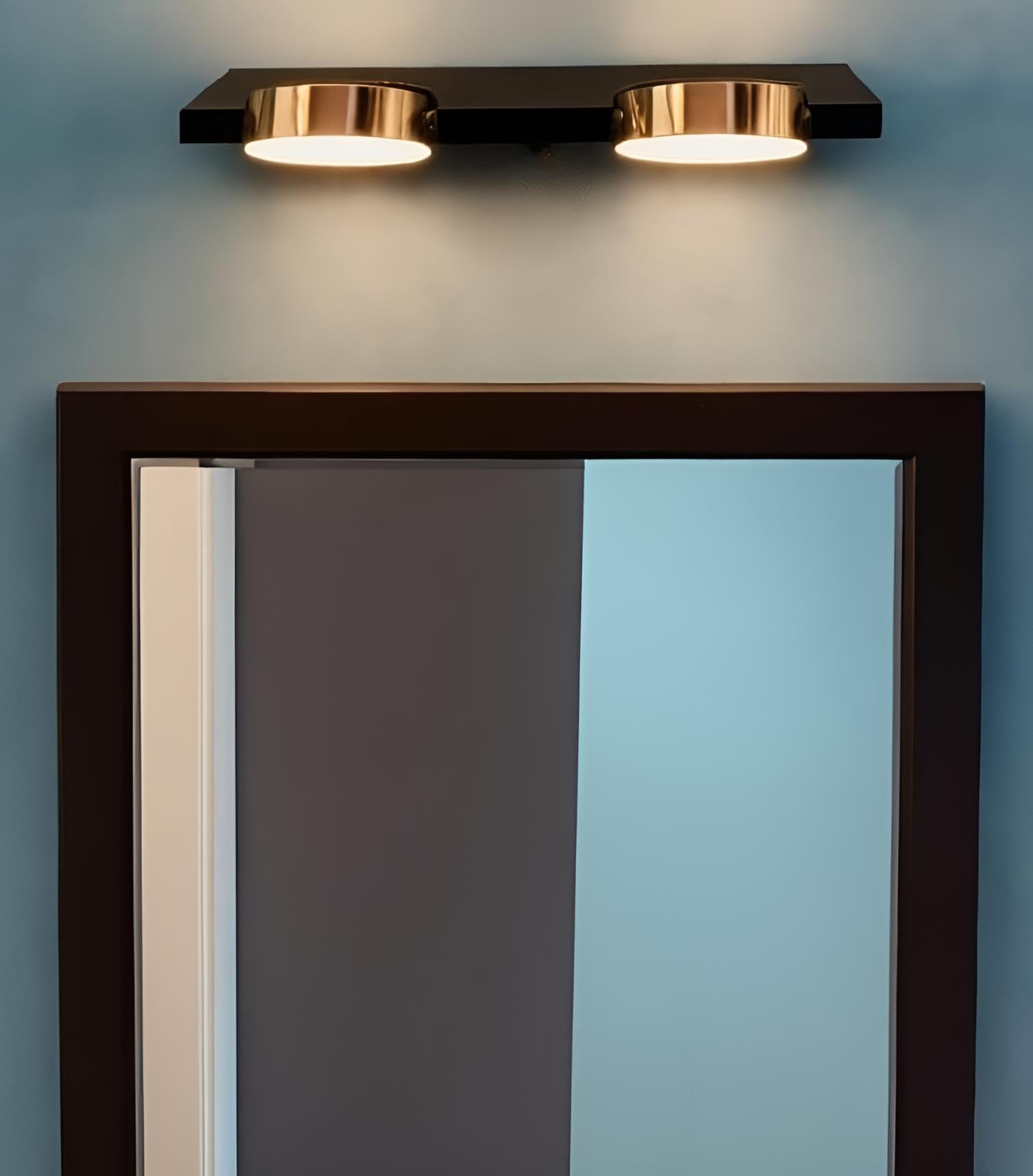 FILLISKA® 3 in 1 Double Wall spot/Picture/Display/Mirror Light with Adjustable Head and Colour Changing Function (RoseGold-397)