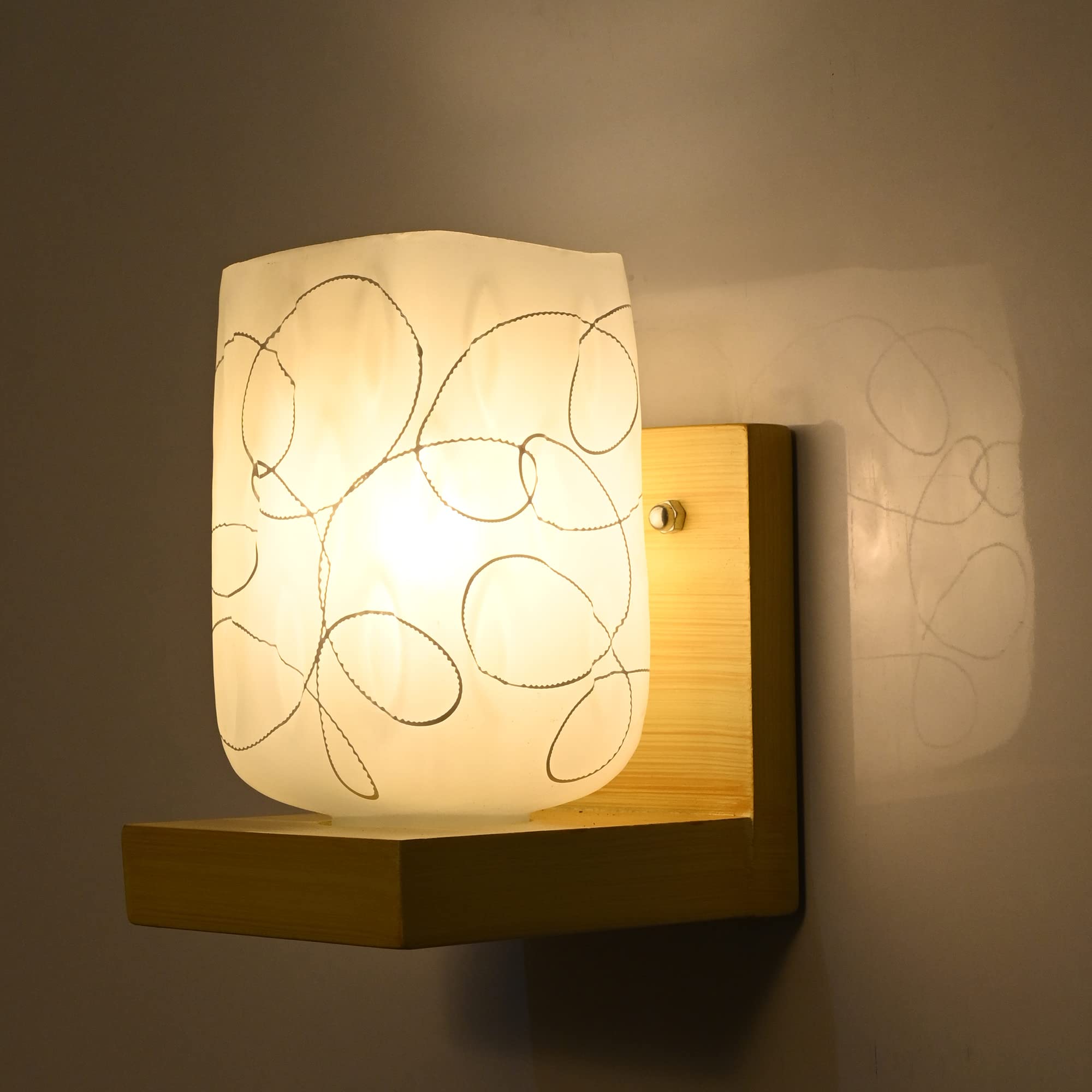 Mahganya Industries Designer Home Decorative Modern Wall lamp for Living Room, Bedside, Bedroom, Decorative Light for Indoor Application Without Bulb (Wood,) (Style 1) (Style1)