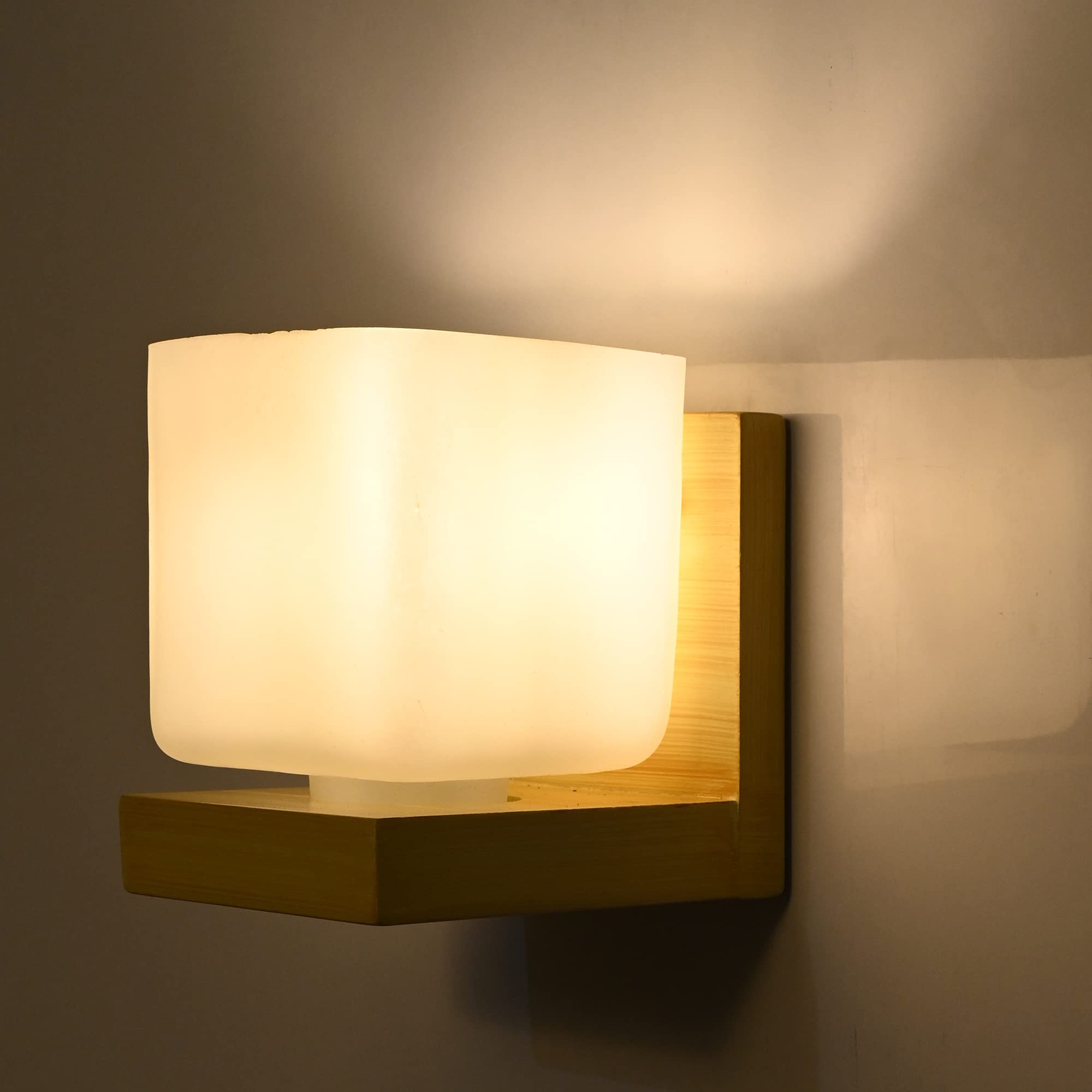 Mahganya Industries Designer Home Decorative Modern Wall lamp for Living Room, Bedside, Bedroom, Decorative Light for Indoor Application Without Bulb (Wood,) (Style 1) (Style1)