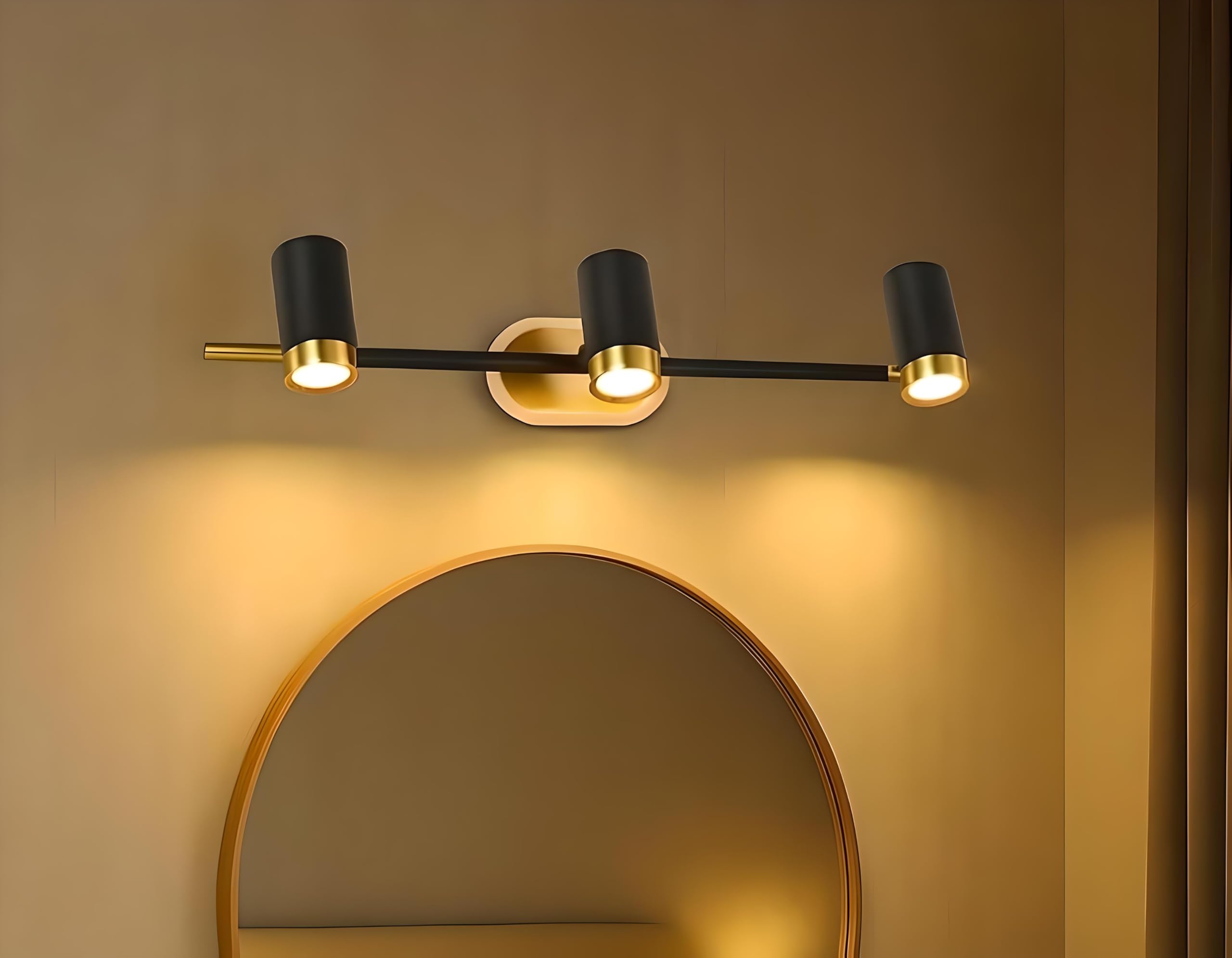 FILLISKA® 3 in 1 Double Wall spot/Picture/Display/Mirror Light with Adjustable Head and Colour Changing Function (RoseGold-397)