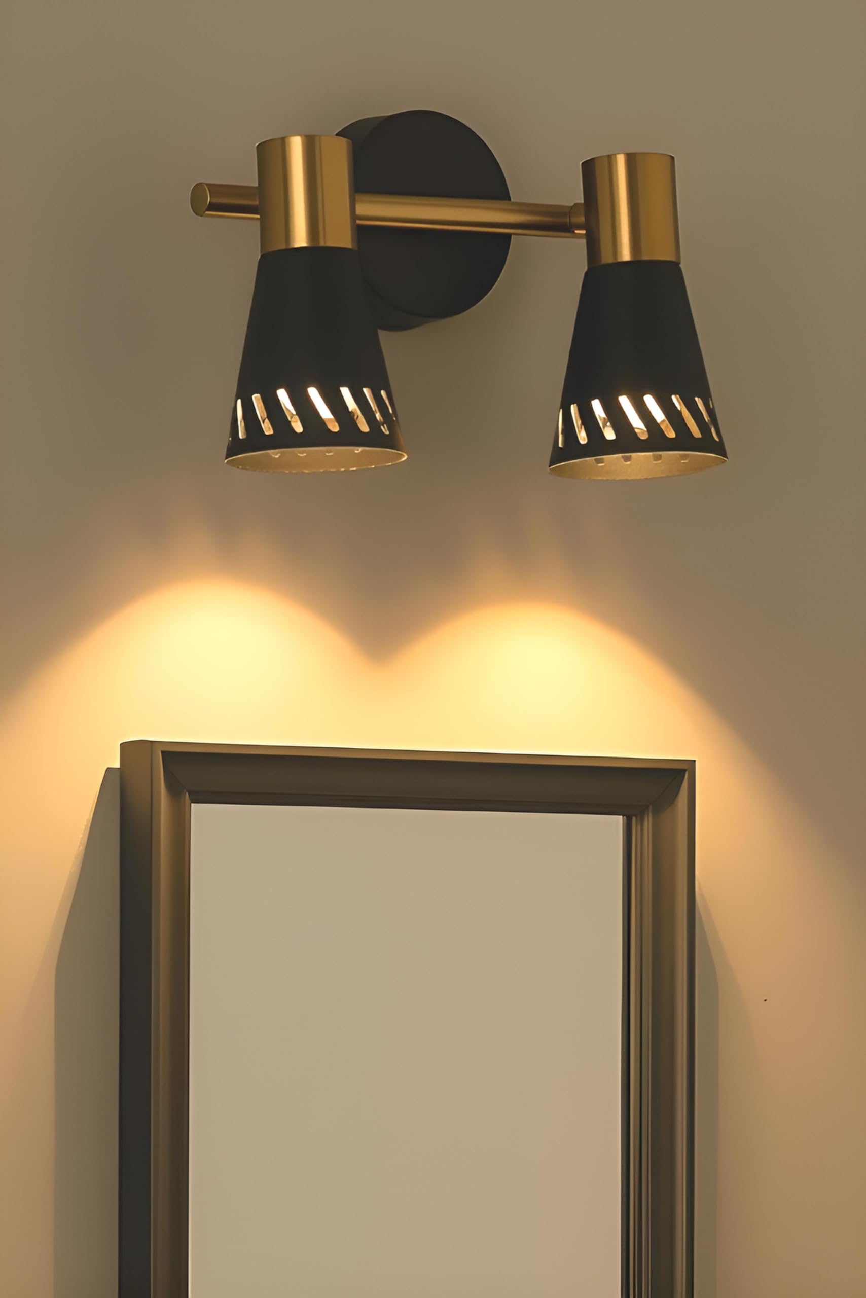 FILLISKA® 3 in 1 Double Wall spot/Picture/Display/Mirror Light with Adjustable Head and Colour Changing Function (RoseGold-397)