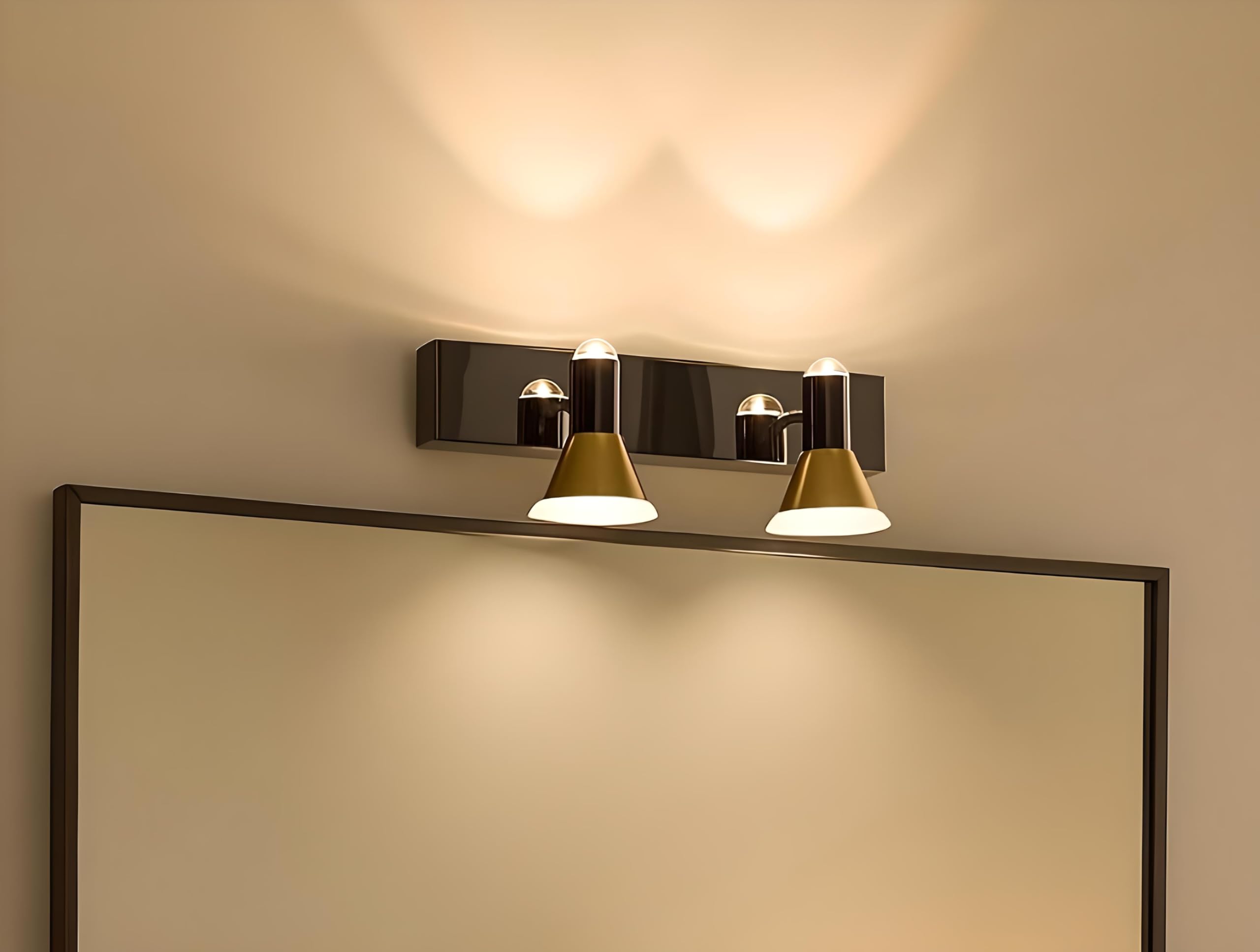 FILLISKA® 3 in 1 Double Wall spot/Picture/Display/Mirror Light with Adjustable Head and Colour Changing Function (RoseGold-397)