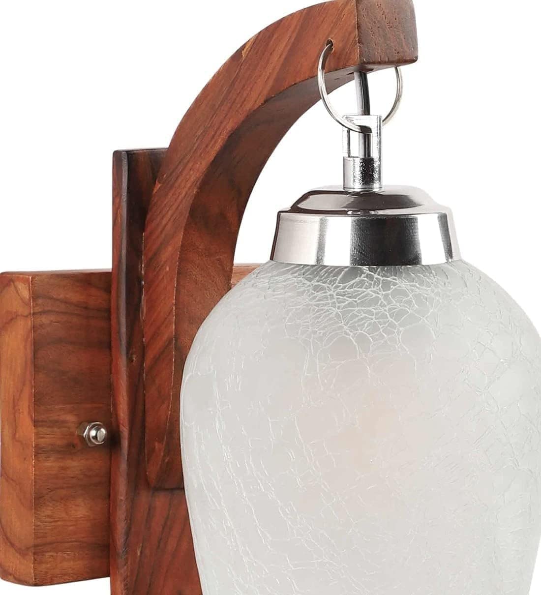 Areezo Antique Look Bottle Shaped Glass Wall Lamp Wall Light Decorative Lamp Hotels Pubs Cafés Room Decorative (Wooden Glass wall light)