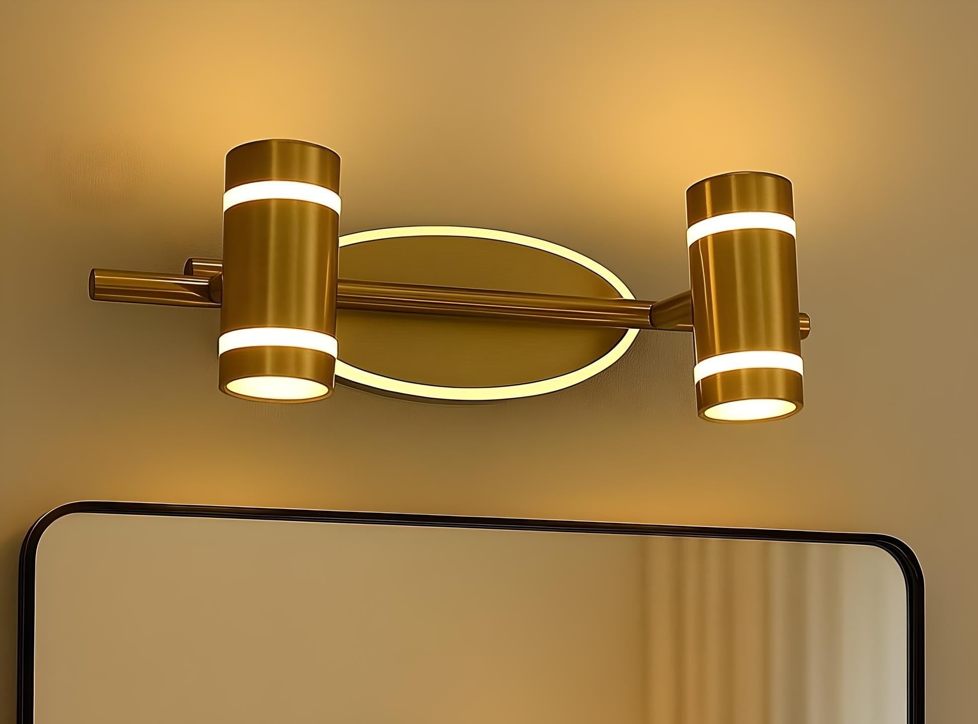 FILLISKA® 3 in 1 Double Wall spot/Picture/Display/Mirror Light with Adjustable Head and Colour Changing Function (RoseGold-397)