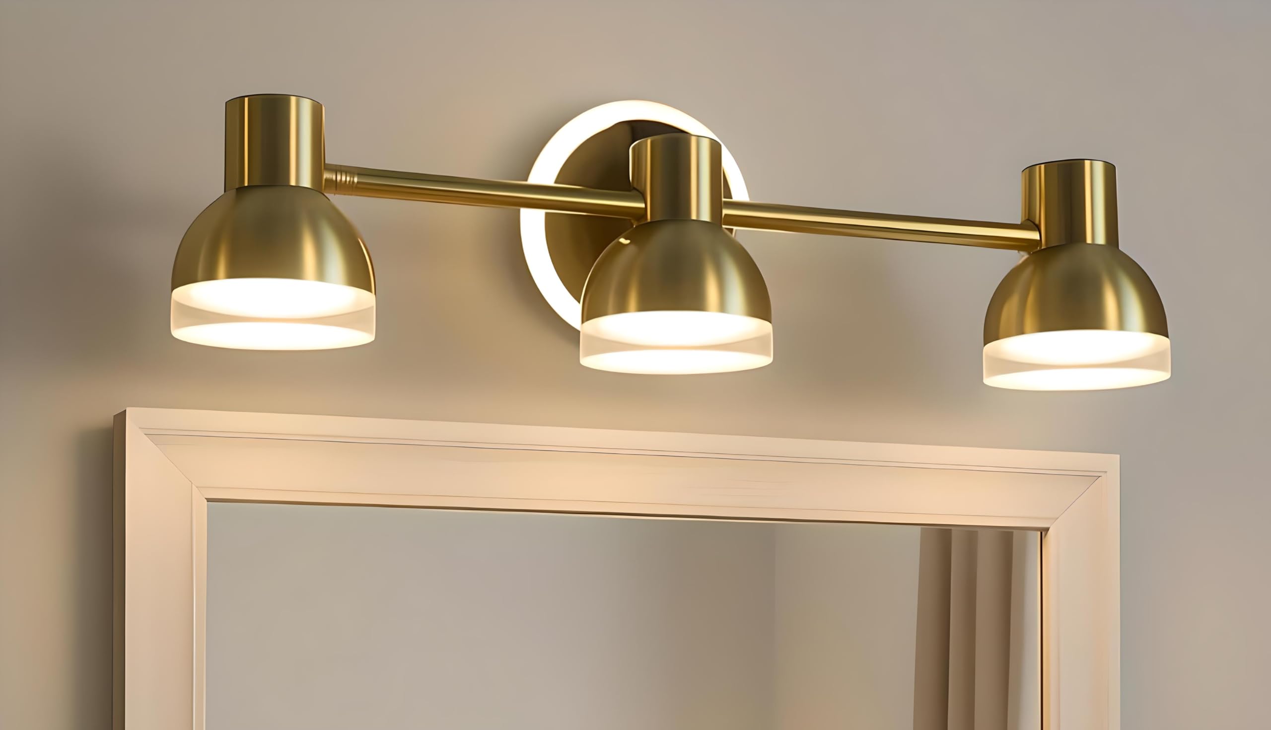 FILLISKA® 3 in 1 Double Wall spot/Picture/Display/Mirror Light with Adjustable Head and Colour Changing Function (RoseGold-397)