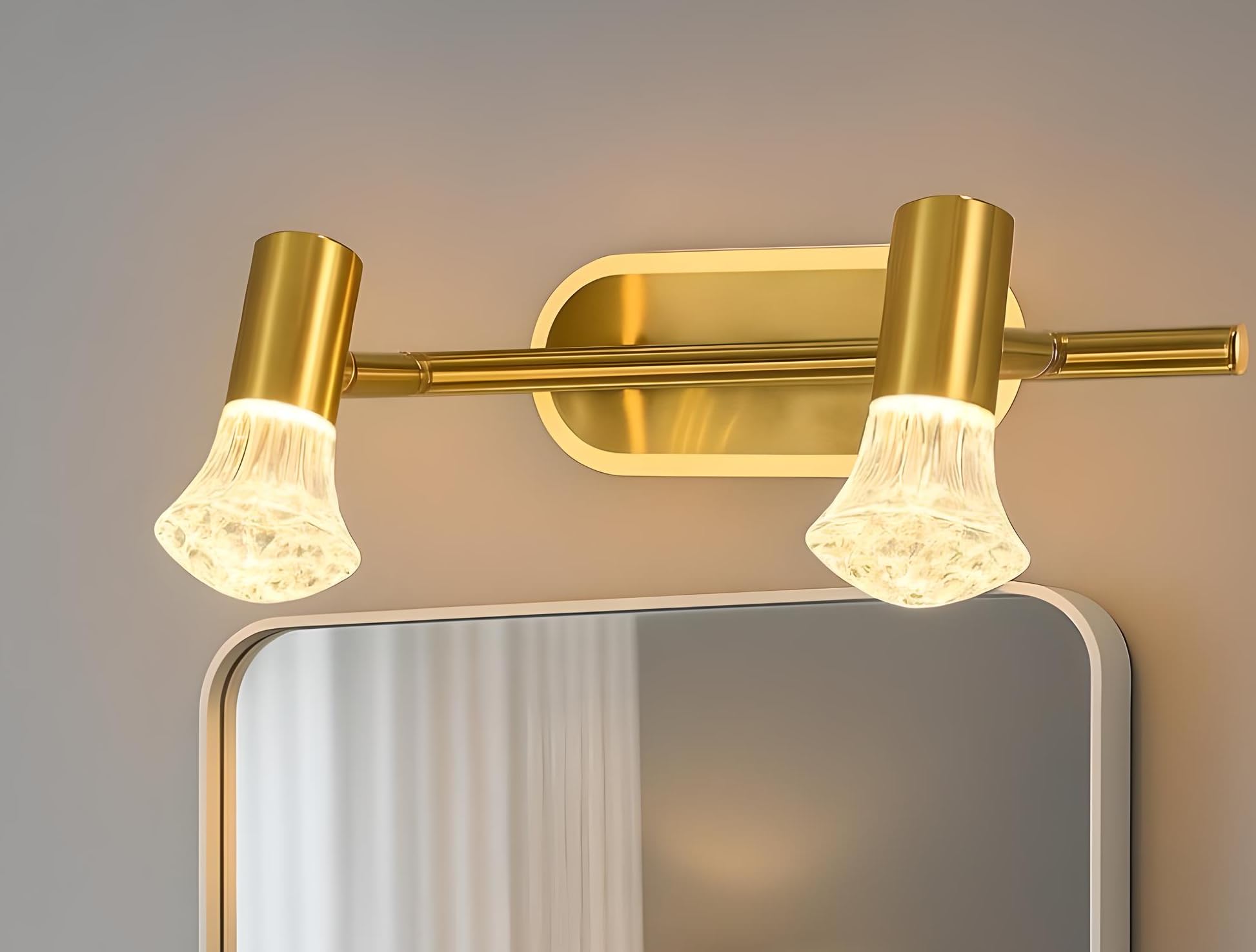 FILLISKA® 3 in 1 Double Wall spot/Picture/Display/Mirror Light with Adjustable Head and Colour Changing Function (RoseGold-397)