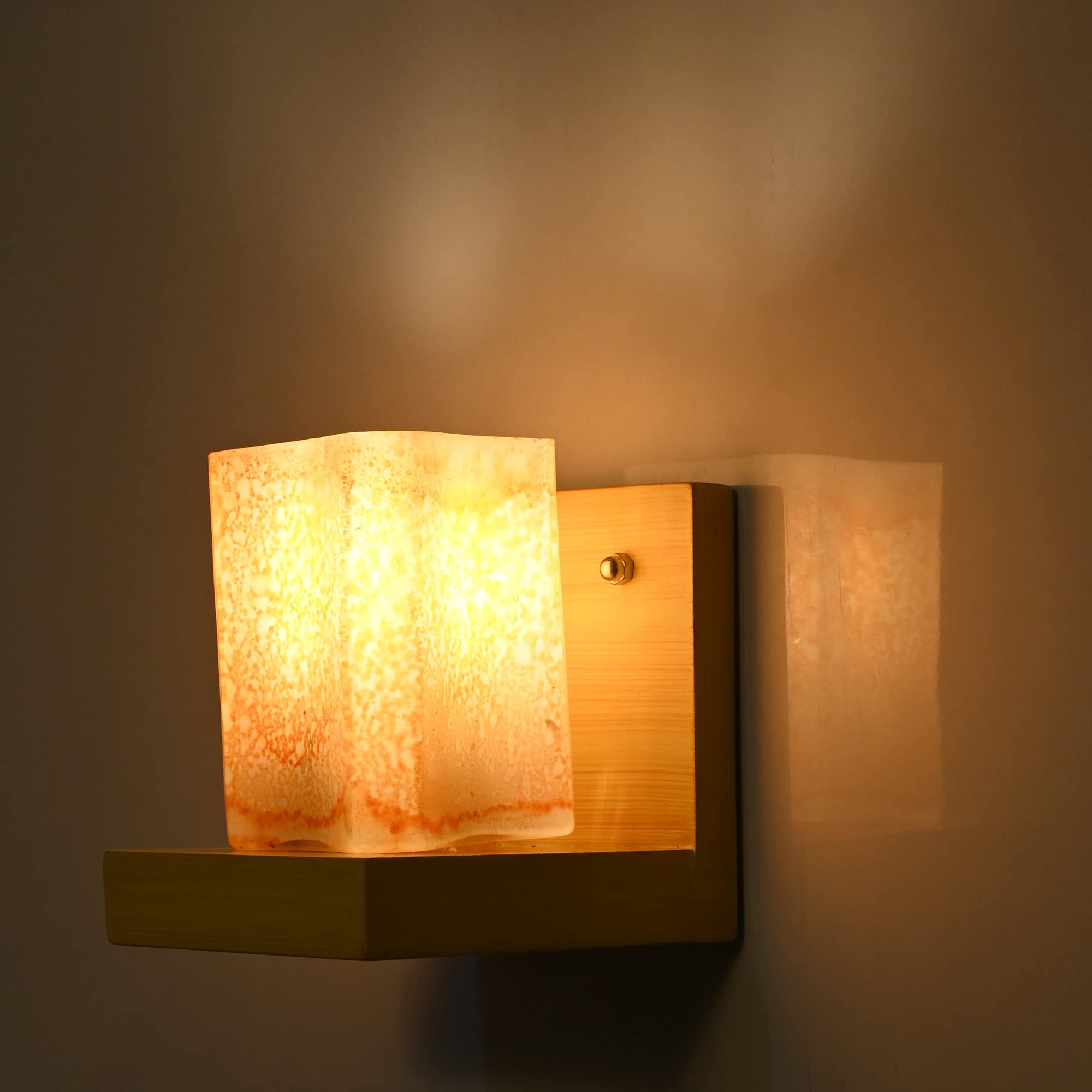 Mahganya Industries Designer Home Decorative Modern Wall lamp for Living Room, Bedside, Bedroom, Decorative Light for Indoor Application Without Bulb (Wood,) (Style 1) (Style1)