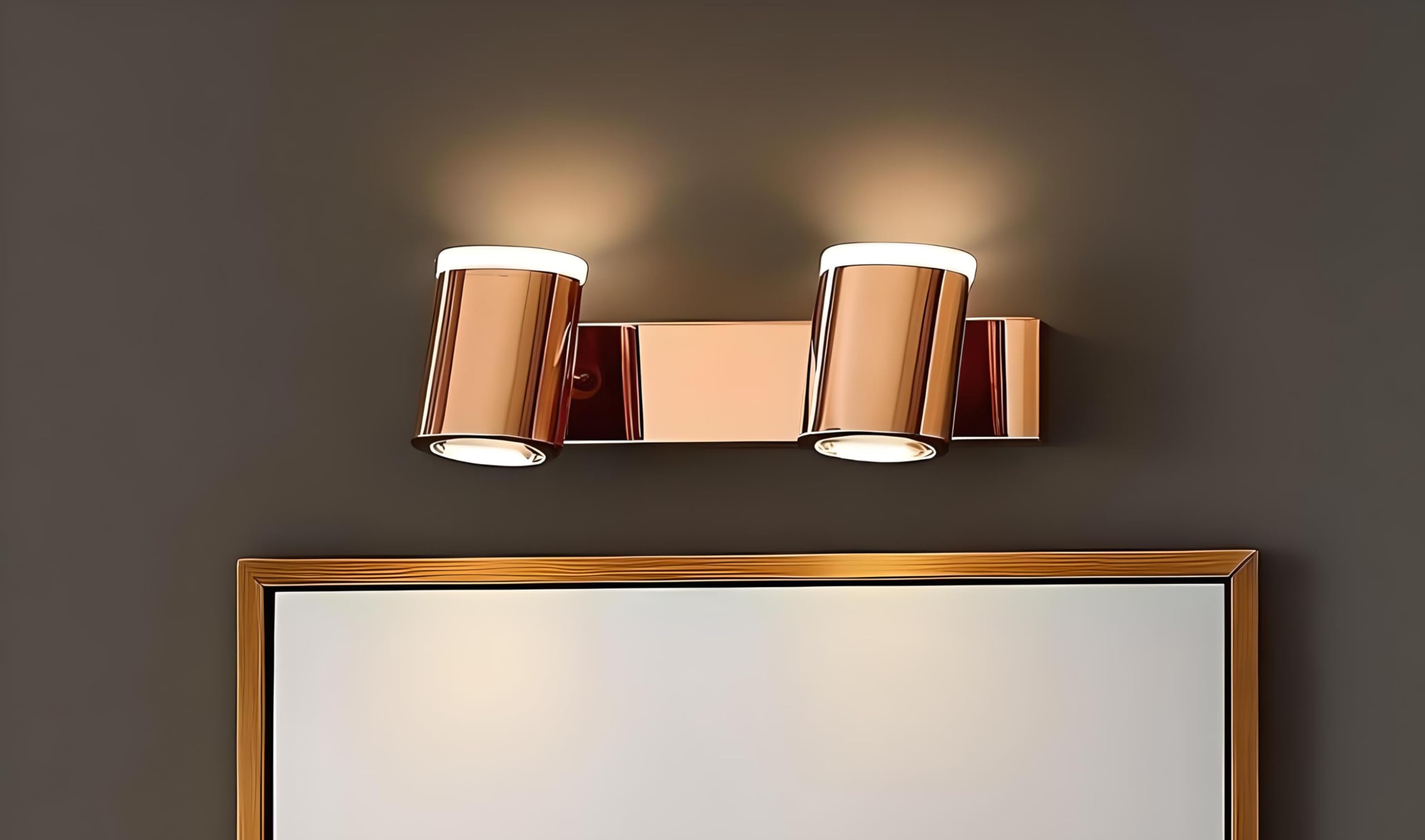FILLISKA® 3 in 1 Double Wall spot/Picture/Display/Mirror Light with Adjustable Head and Colour Changing Function (RoseGold-397)