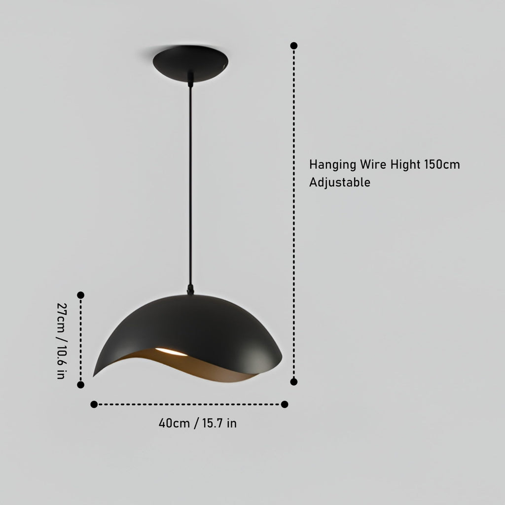 Smartway® - Black Genaro Hanging Ceiling Lamps Pendant Light for Bedroom| Living Room| Restaurants| Dining| Coffee Shop| Home and Office E27 Socket + (Bulb Not Included)
