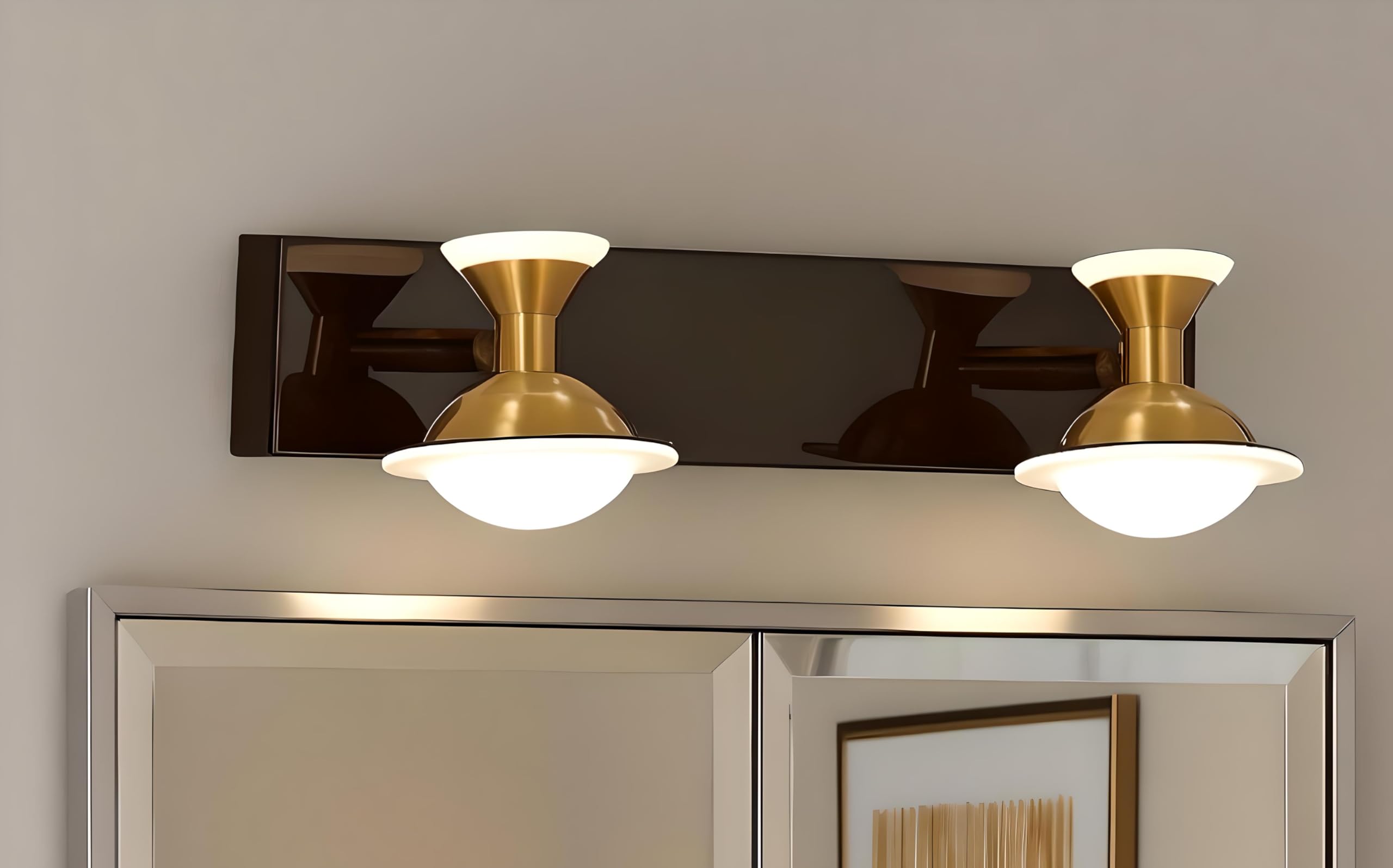 FILLISKA® 3 in 1 Double Wall spot/Picture/Display/Mirror Light with Adjustable Head and Colour Changing Function (RoseGold-397)