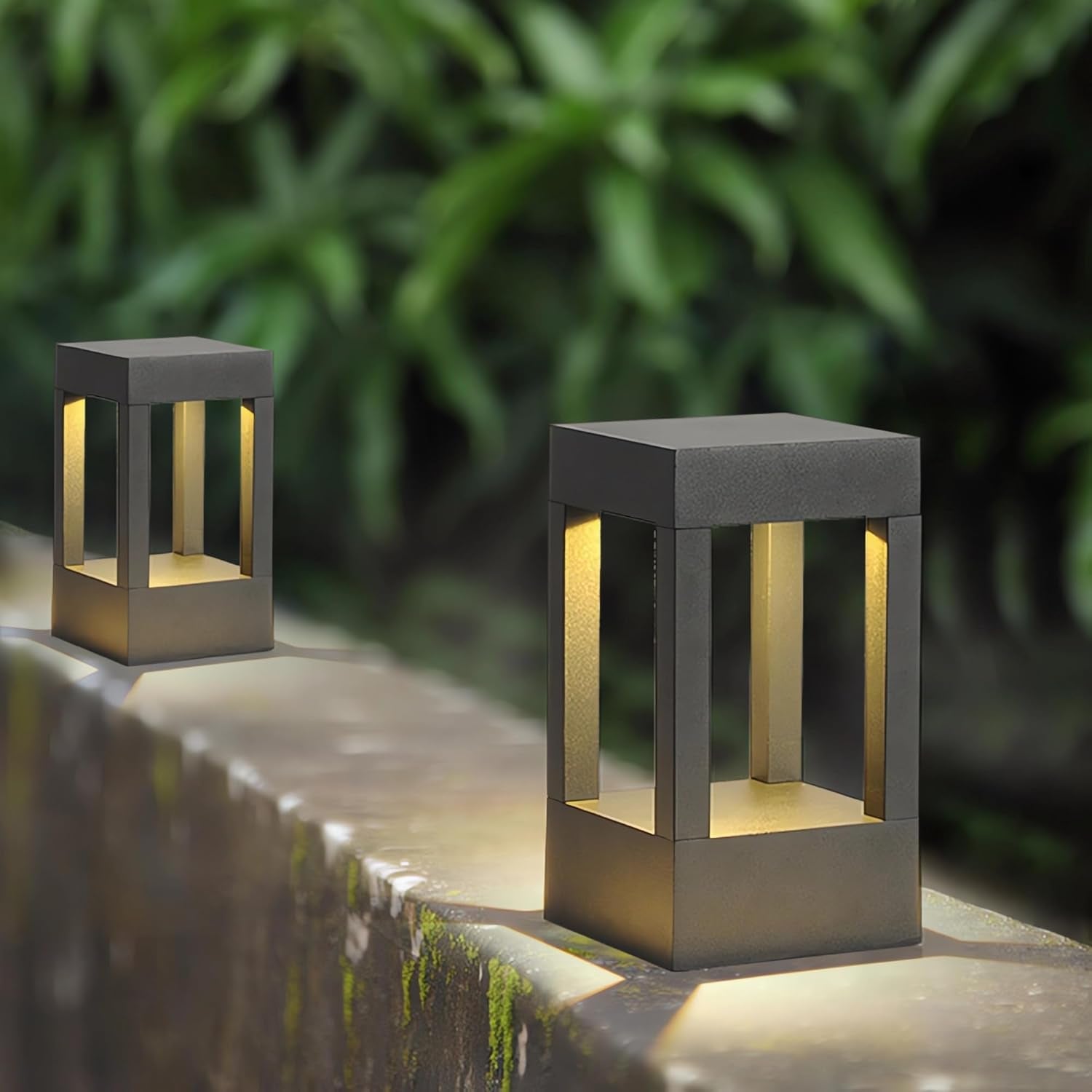 Outdoor Gate Light – Waterproof LED Pillar Lamp in Grey Finish Ideal for Entrance & Boundary (Pack of 2)