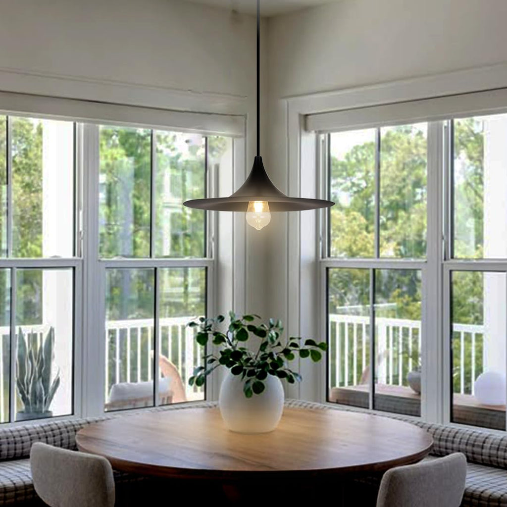 Smartway® - Black Genaro Hanging Ceiling Lamps Pendant Light for Bedroom| Living Room| Restaurants| Dining| Coffee Shop| Home and Office E27 Socket + (Bulb Not Included)