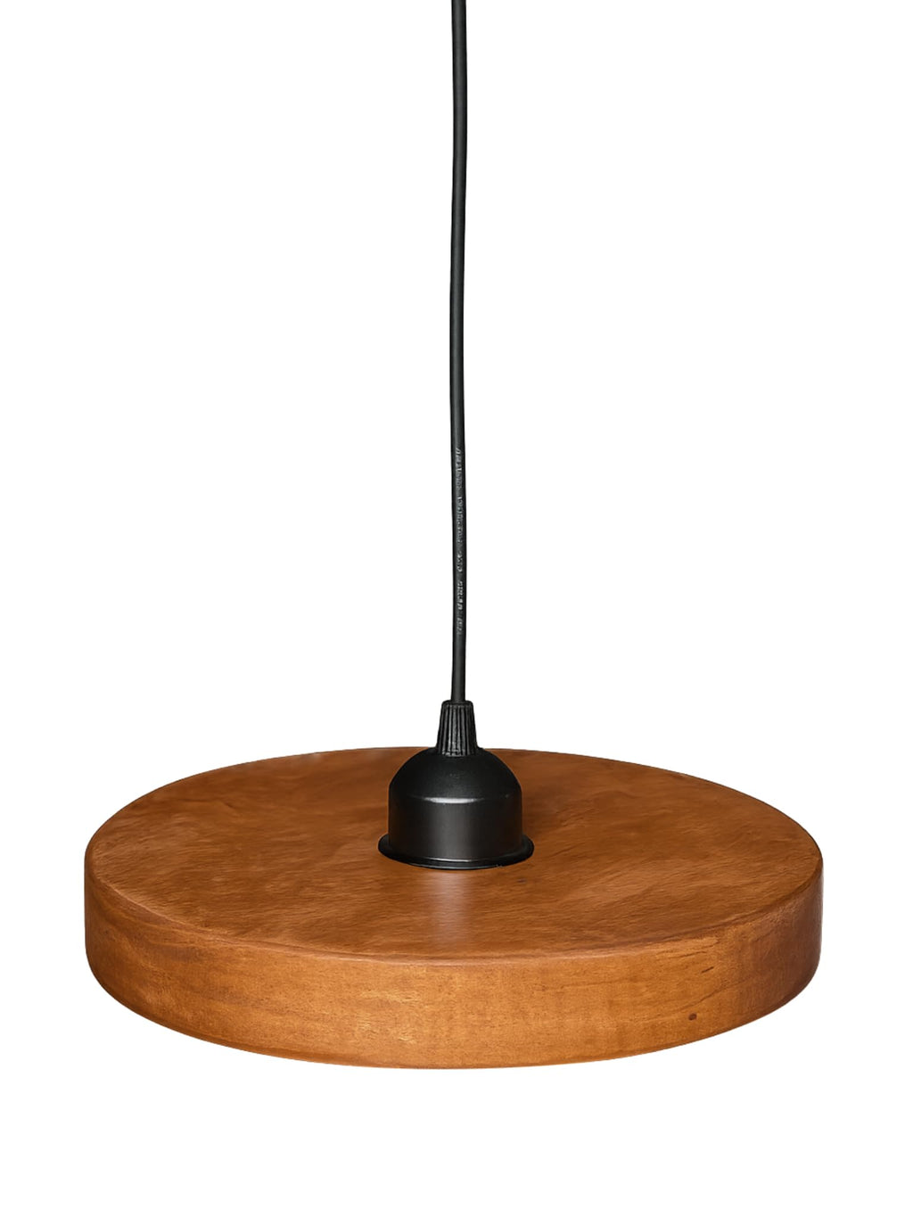 Wooden Hanging Lights for Living Room | Handcrafted Walnut Finish Ceiling Hanging Lamp | Adjustable Cord | Elegant Pendant Lights for Bedroom, Kitchen & Balcony Décor (LARGE-10 INCH)