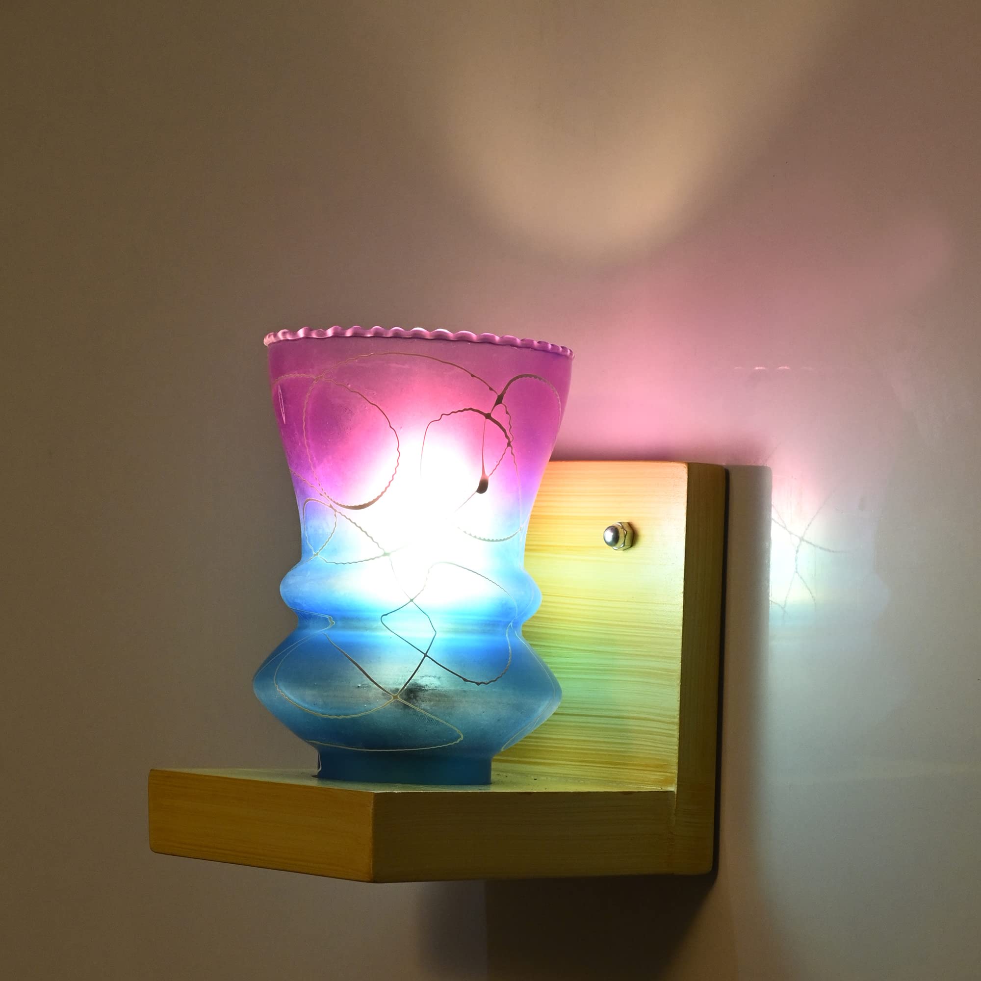 Mahganya Industries Designer Home Decorative Modern Wall lamp for Living Room, Bedside, Bedroom, Decorative Light for Indoor Application Without Bulb (Wood,) (Style 1) (Style1)