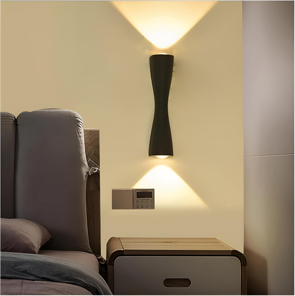 FILLISKA® 6 Watt LED Indoor/Outdoor UP/Down Creative Wall Light, Warm White, IP-65 Rainproof & Shockproof Body. (Gold)