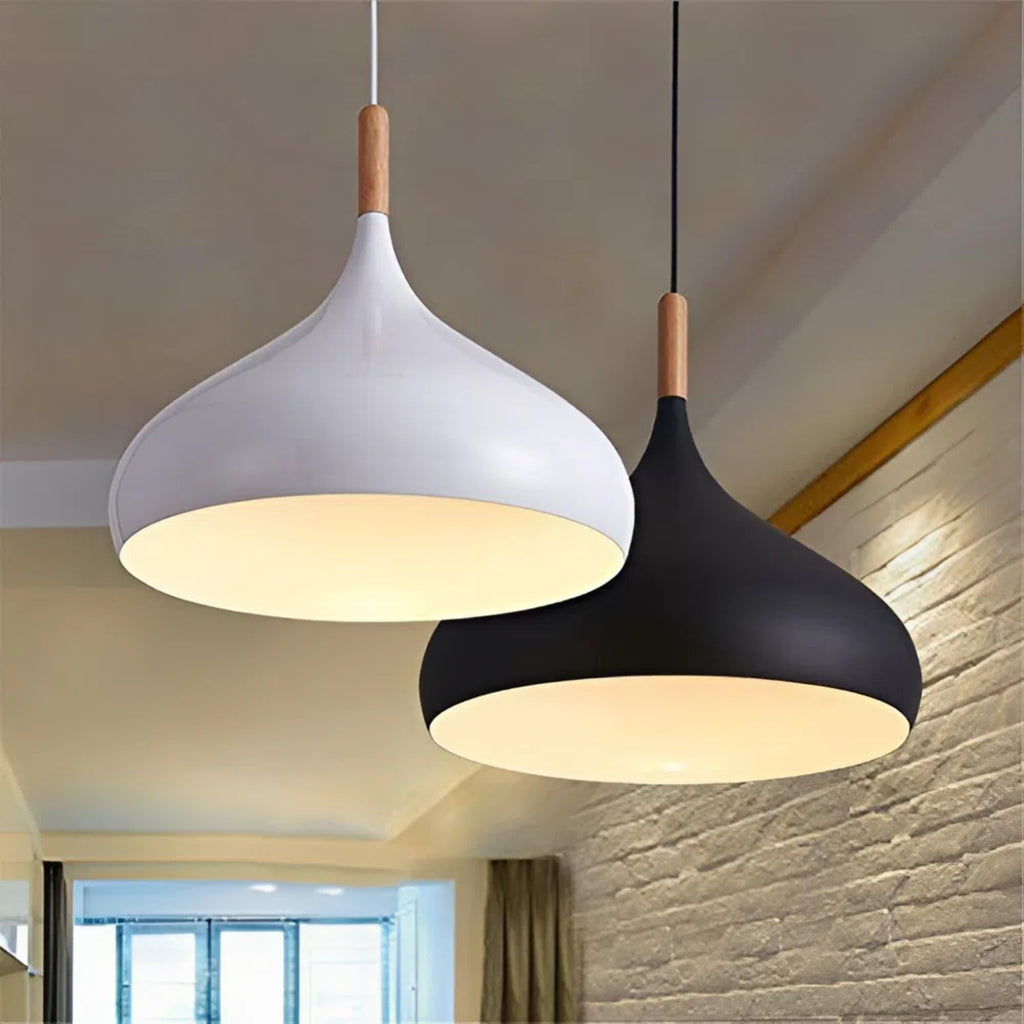 Aluminium Ceiling Light, Circular Shape Hanging Light for Dining Table, Living Room, Bedroom, Restaurant, Office, Cafe, White Pendant Lamp (White Pendant) (Pack of 1) (Without Bulb)