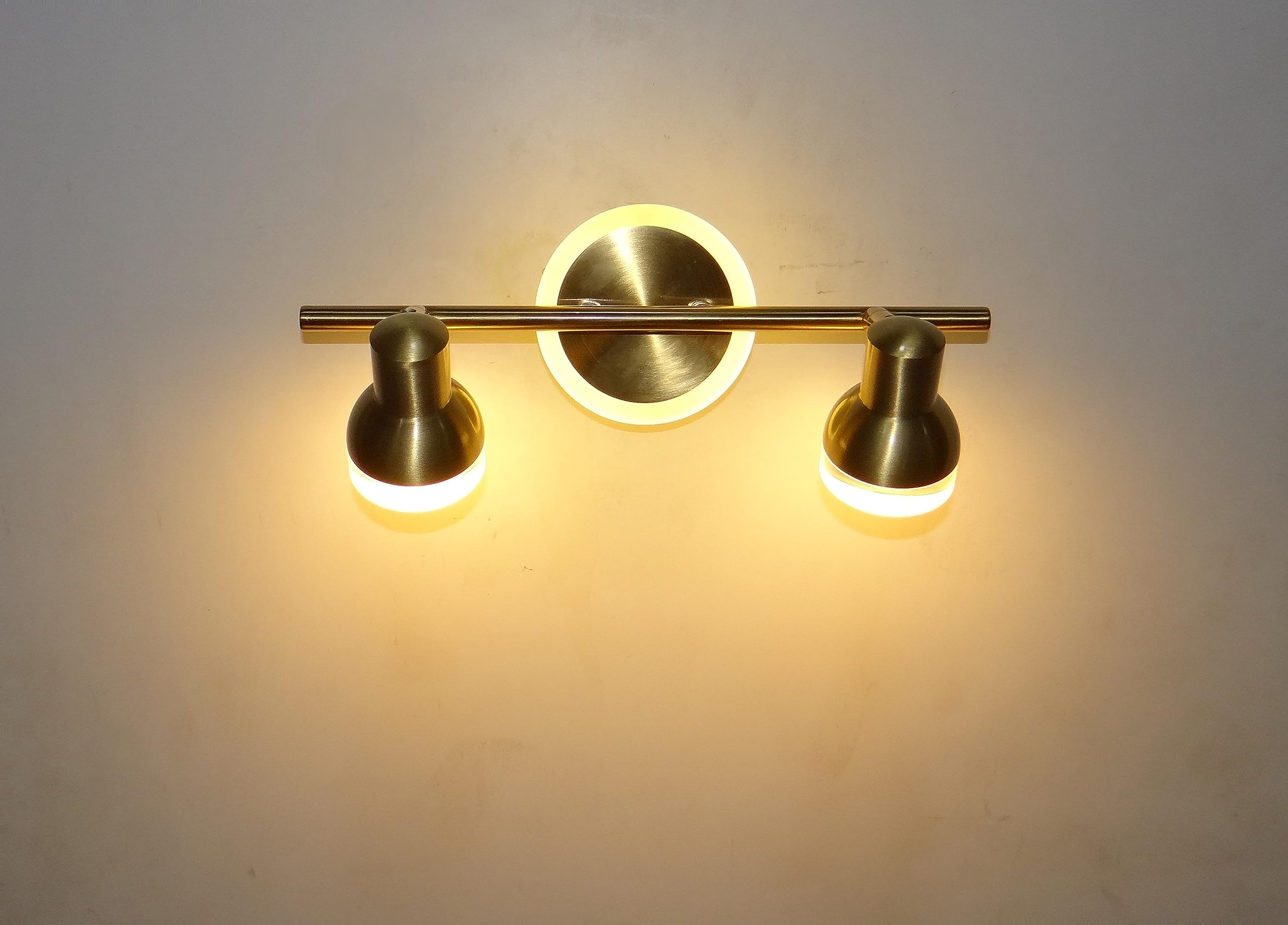 FILLISKA® 3 in 1 Double Wall spot/Picture/Display/Mirror Light with Adjustable Head and Colour Changing Function (RoseGold-397)