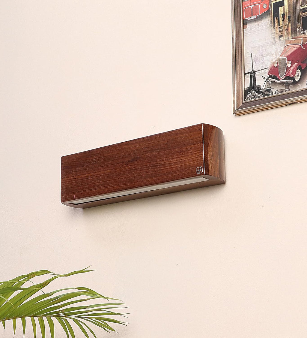 Green House Handmade Luxurious Handmade Sheesham Wood Up-Down 2 Way Wall Light Lamp | 10W Warm White LED | Living Room | Bedroom | Hall | Dining Room | 1-Year Replacement Warranty