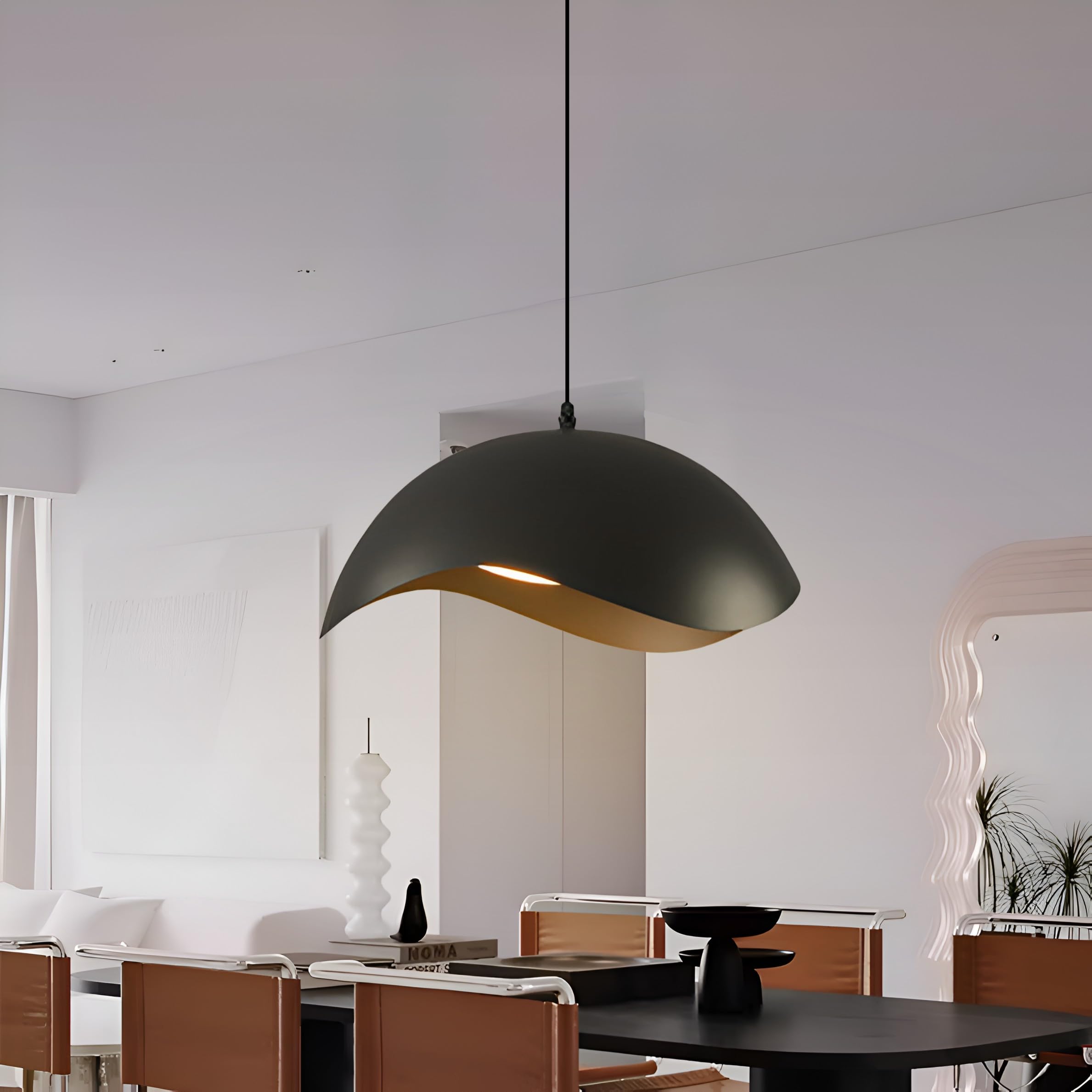 Smartway® - Black Genaro Hanging Ceiling Lamps Pendant Light for Bedroom| Living Room| Restaurants| Dining| Coffee Shop| Home and Office E27 Socket + (Bulb Not Included)