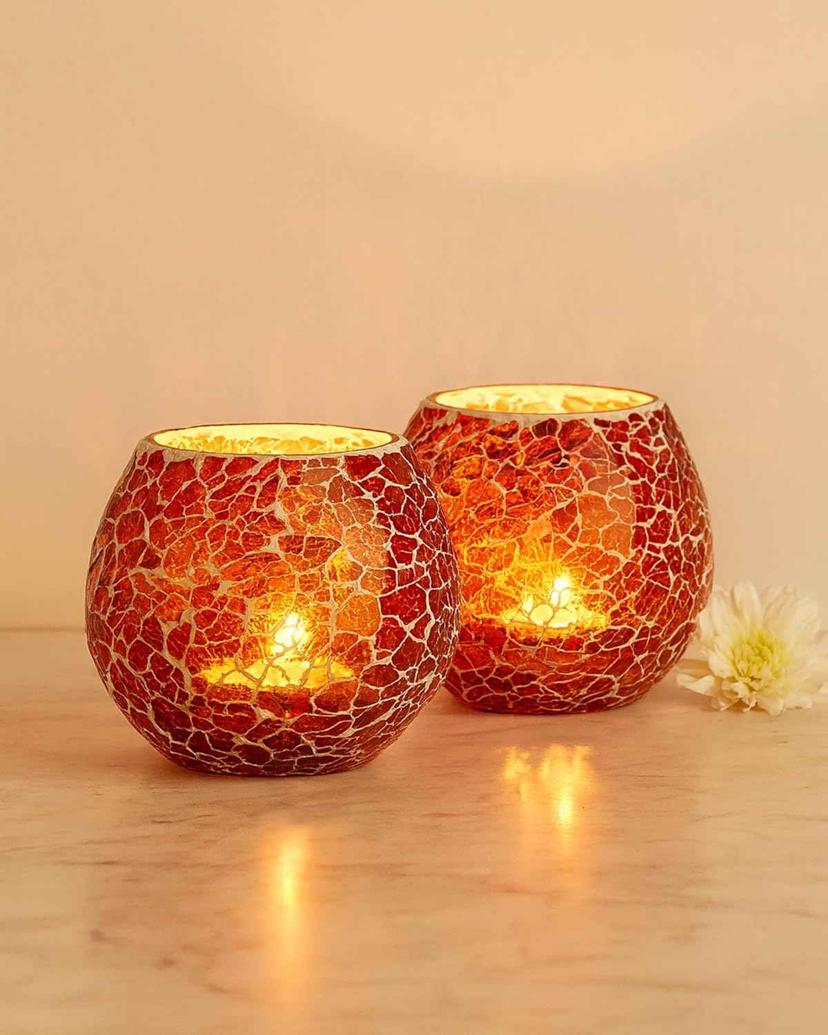 Homesake® Wall Candle Sconce Set of 2 Wrought Iron Candle Holder Hanging Wall Mounted Candle Sconces for Living Room Home Decor, Black with Glass and Free T-Light Candles (Eye Yellow Gold)