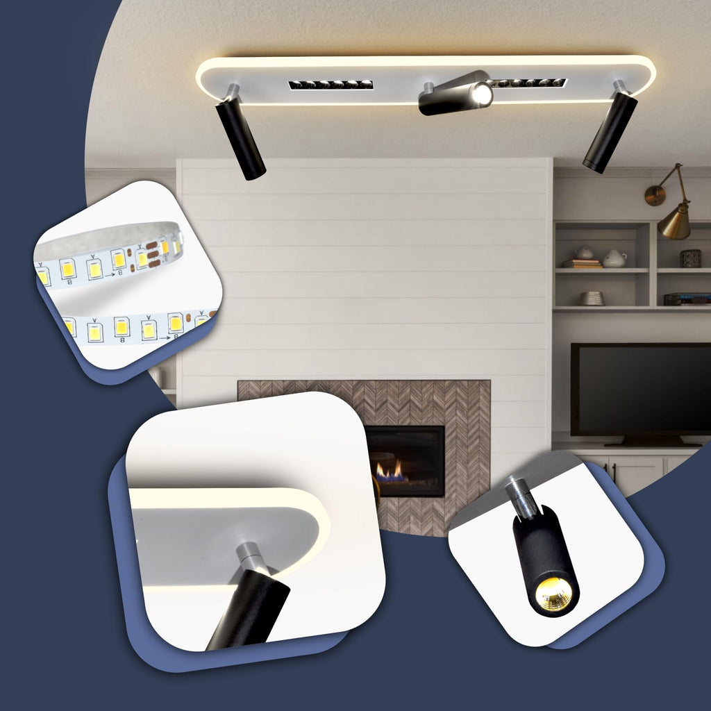 30W  LED Ceiling Light | Modern Decorative | Warm White | Bedroom, Living Room, Dining, Office | Home | 1 Year Warranty