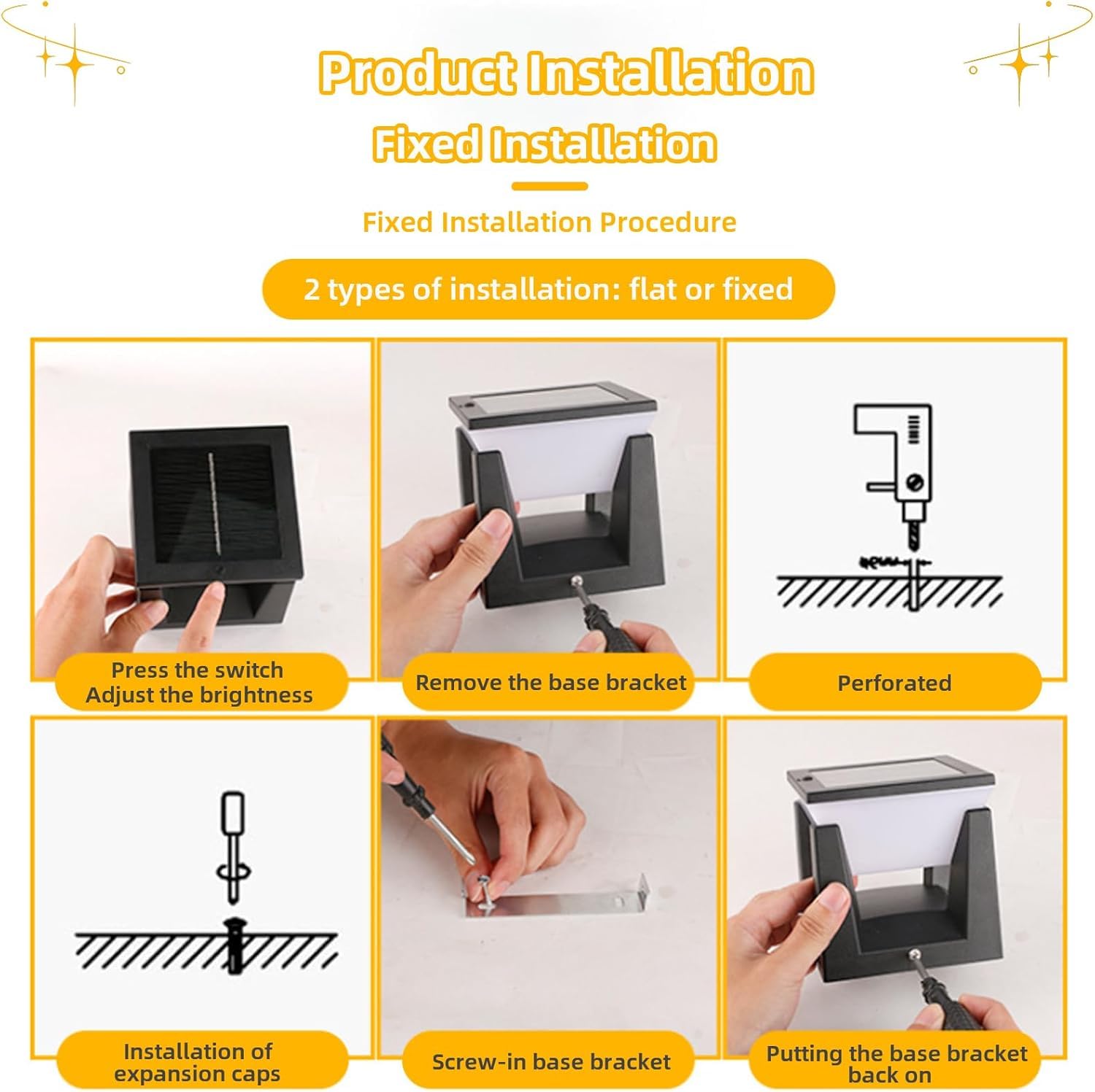 LITVERSE Abs Solar Post Pillar Light,10.5 cm Small Outdoor Waterproof Outdoor LED Post Cap Light for Garden,Patio,Deck & Pillar Decoration|2 Brightness Levels|Dusk to Dawn|Modern Design (1 Pack),Black